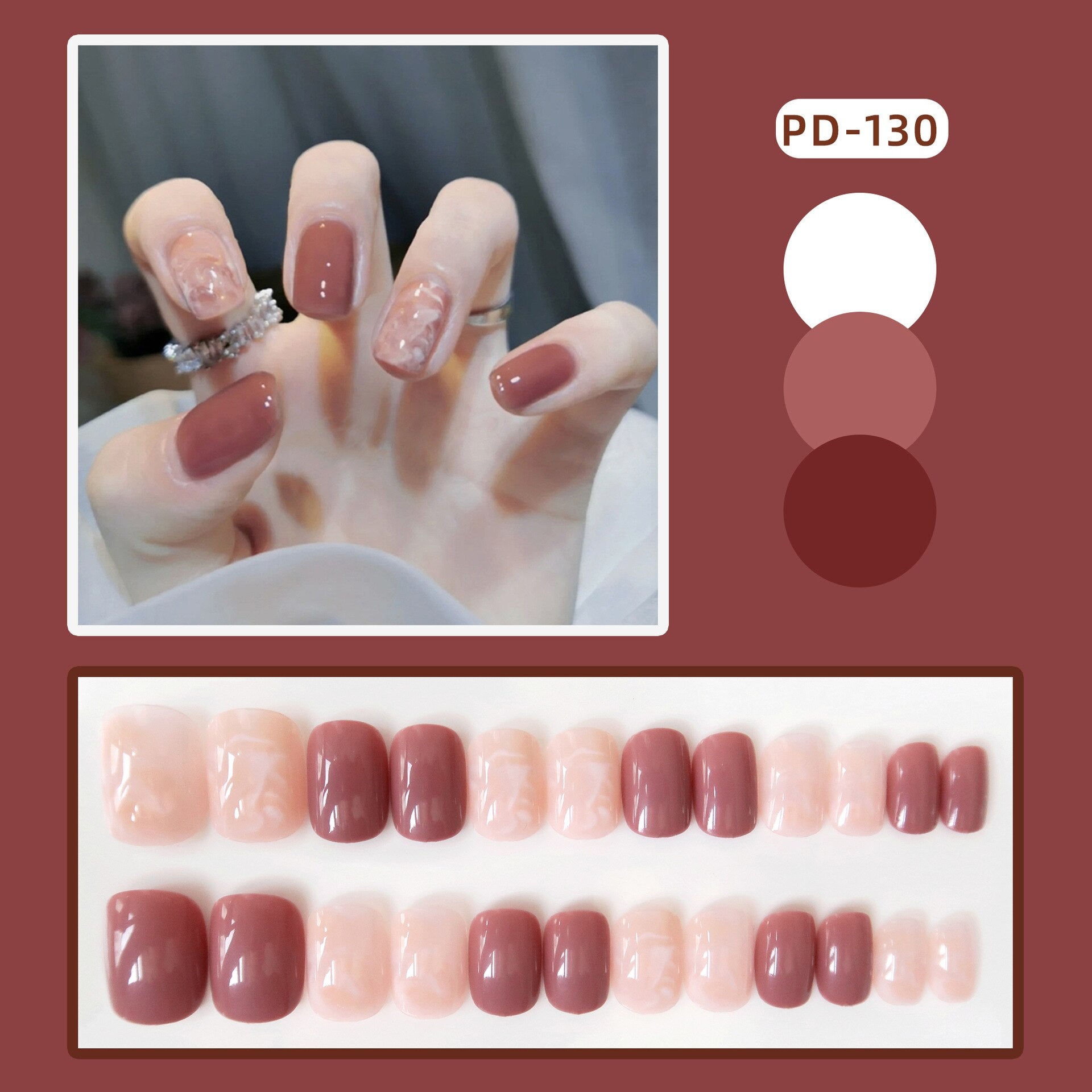 24pcs Lemon Short Wear Tips Nail False Patch Press on Nails Supplies for Professionals Artifical Fake Nails Faux Ongles Uñas PD-130-Fake Nails Ar