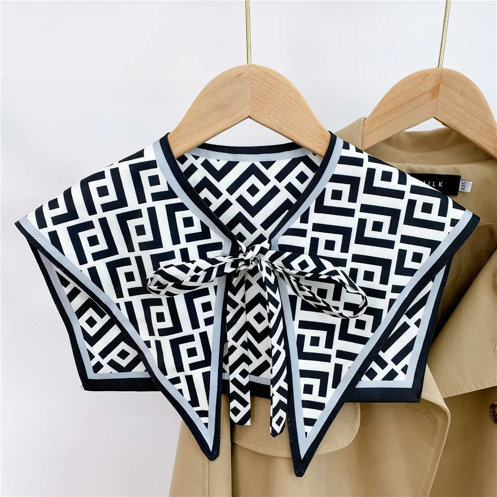 Capes New Style Shoulder Scarf Shawl Women False Collar Air Conditioning Room Shawl Decoration With Knotted Scarf Cloak 26 One Size
