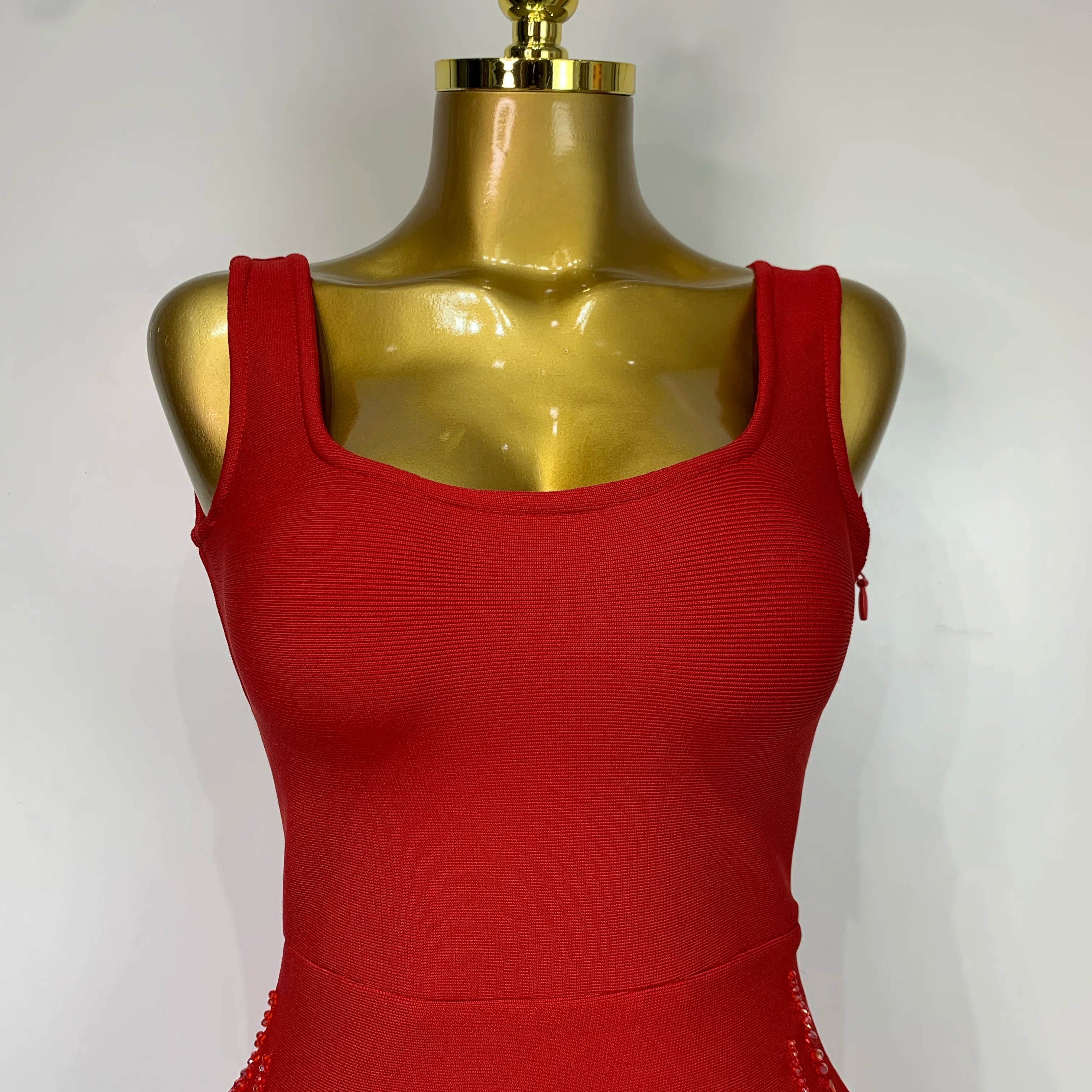 Women Sexy Sleeveless Bandage Dresses Fashion Beading Tassel Clothes Club Evening Party Birthday Elegant Bodycon Dresses