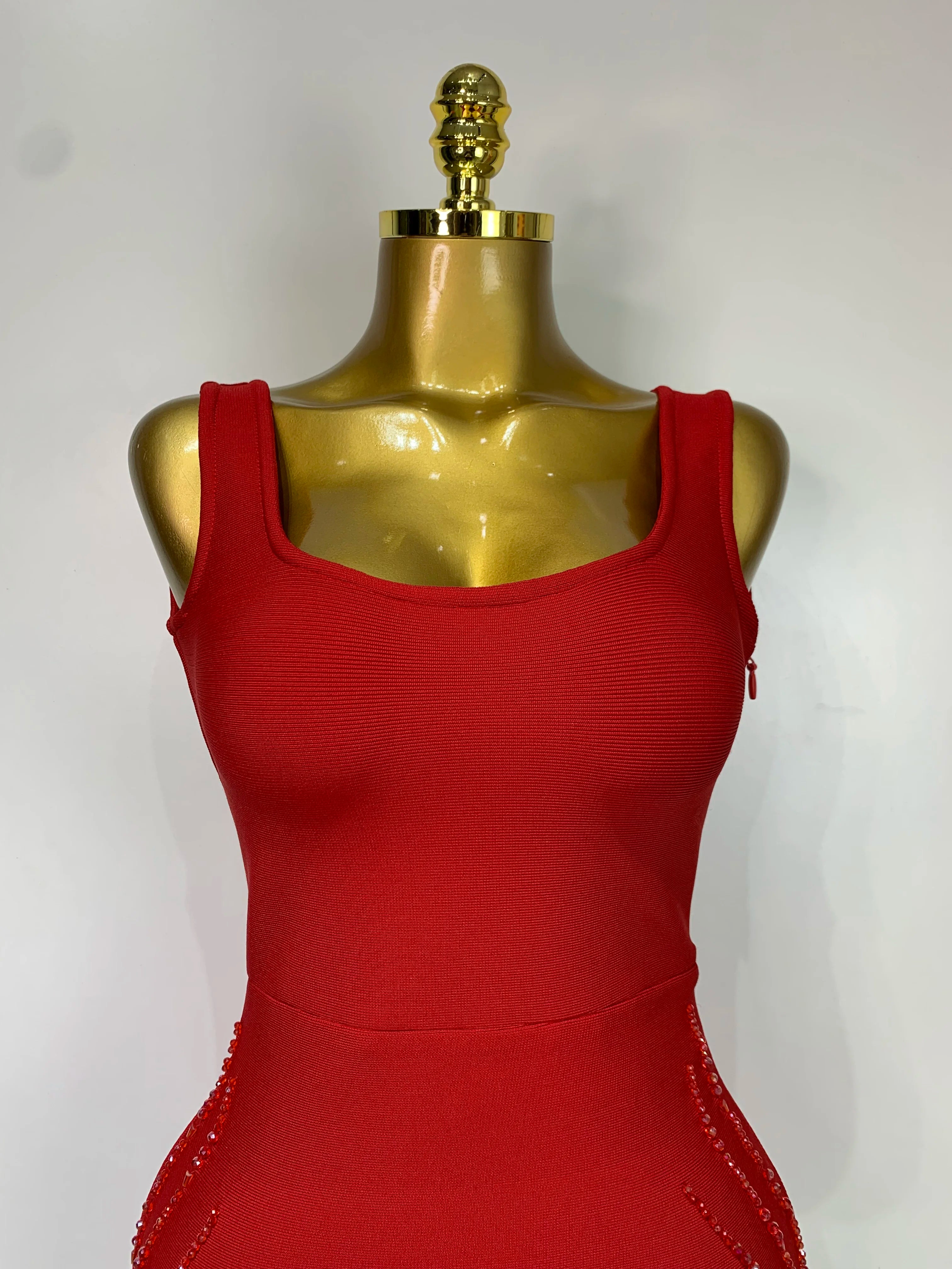 Women Sexy Sleeveless Bandage Dresses Fashion Beading Tassel Clothes Club Evening Party Birthday Elegant Bodycon Dresses