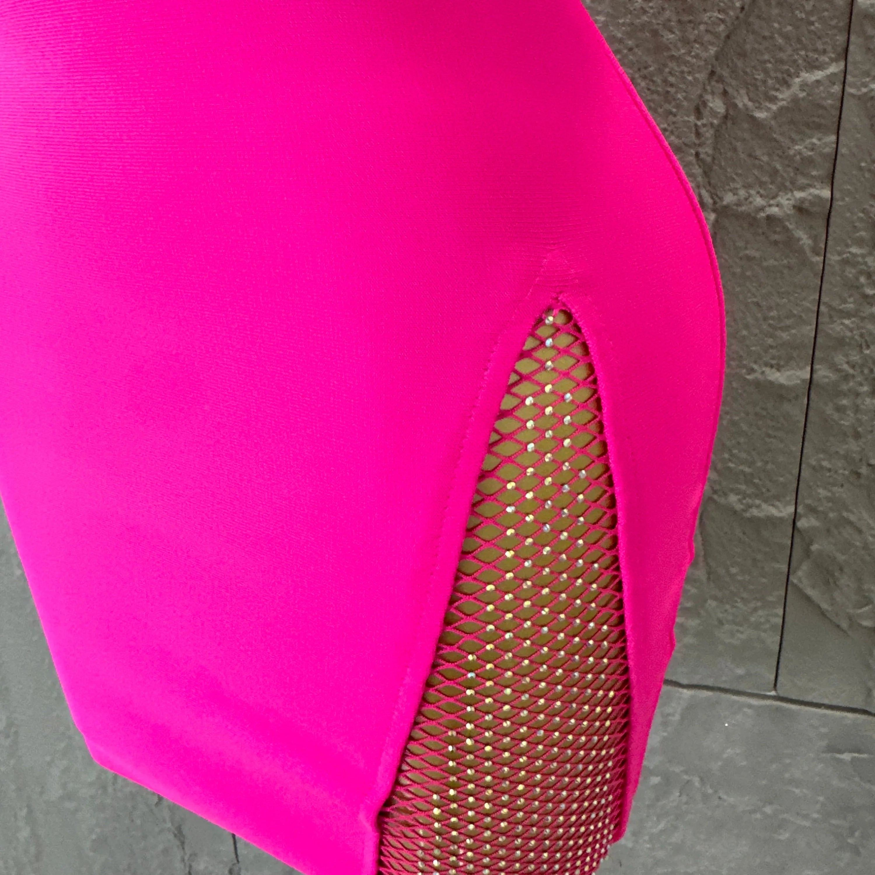 Hot Pink Women Sexy Bandage Dress Women Party Dress Bodycon Elegant Sexy Evening Birthday Club Outfits Cocktail Party