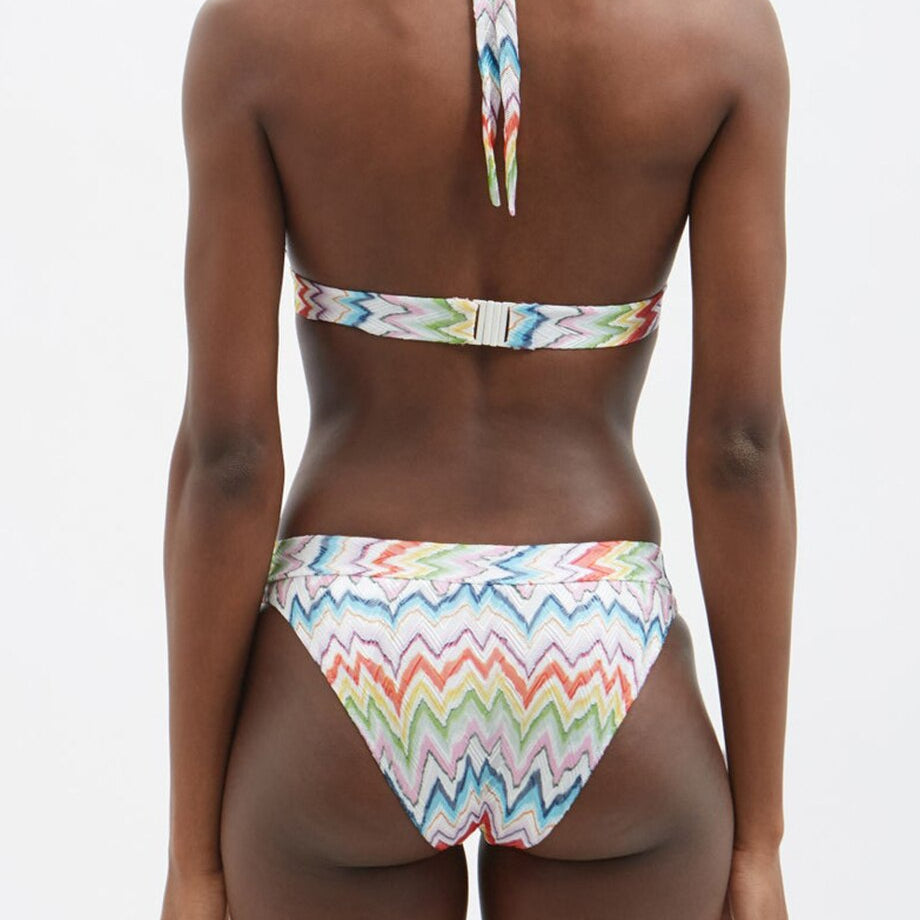 Tankini Fashion Colorblock Rainbow Striped Beach Swimsuit Set - Suit Surf Wear String Bathing Suit Luxury