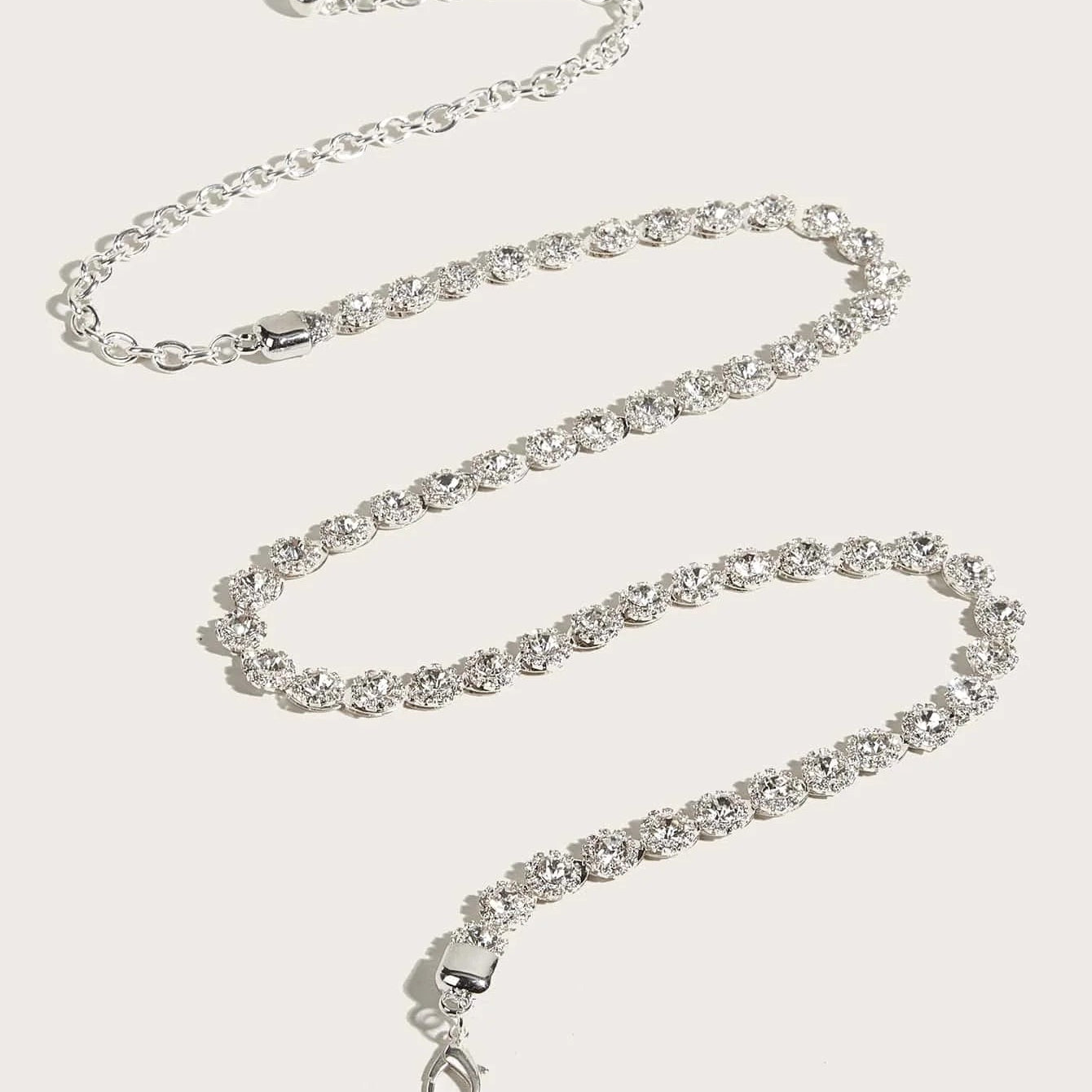 1pc Women Rhinestone Decor Luxury Belt, For Dress Decoration