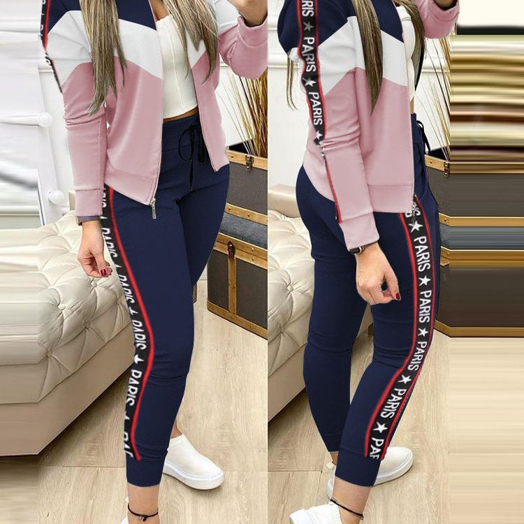 Women Two Piece Set Outfits Autumn Women's Tracksuit Zipper Top And Pants Casual Sport Suit Winter 2 Piece Woman Set