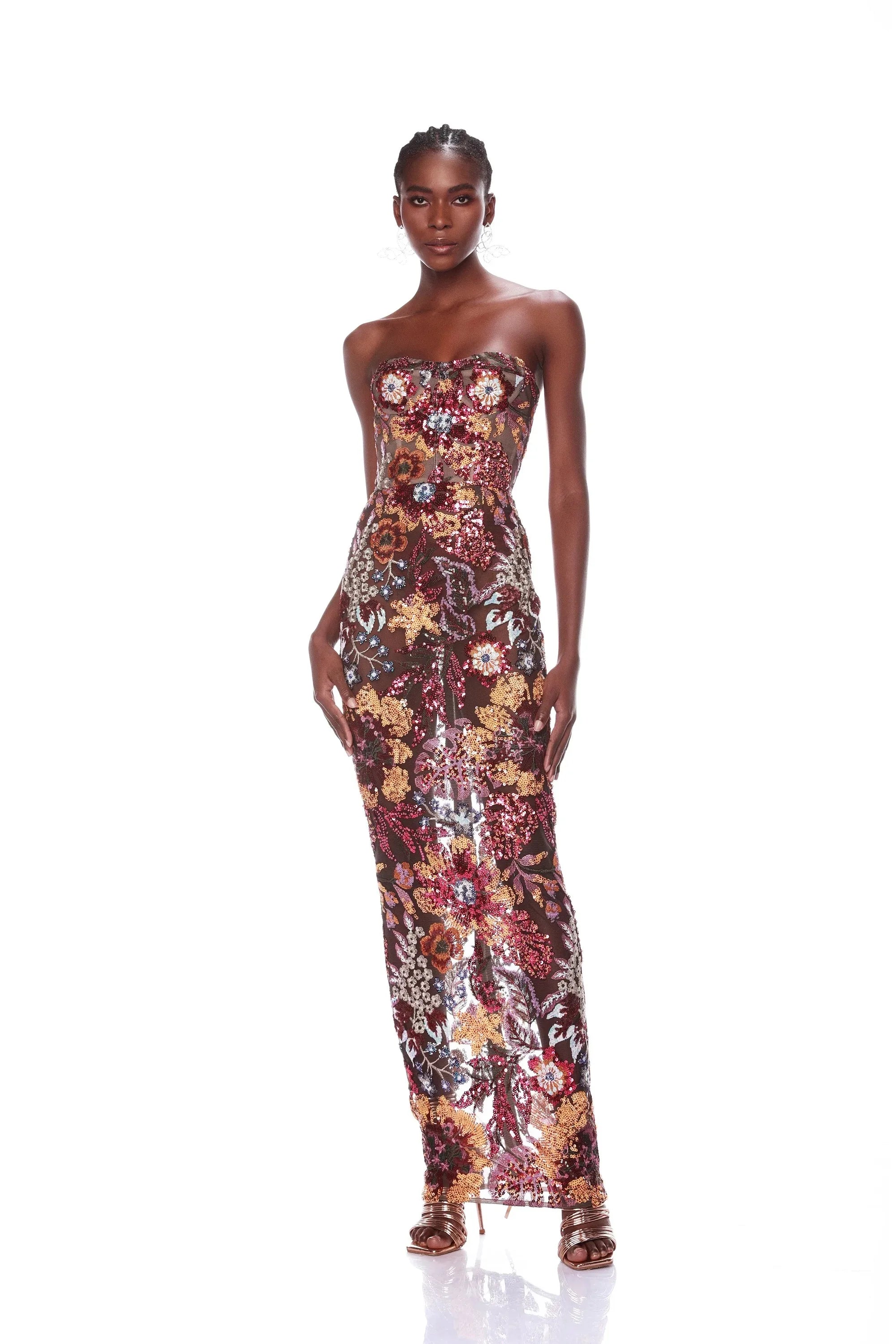 Women Sexy Off the Shoulder Embroidery Flowers Bodycon Mid-calf Dress Fashion Ruway Birthday Party Celebrate Dress Wholesale Red