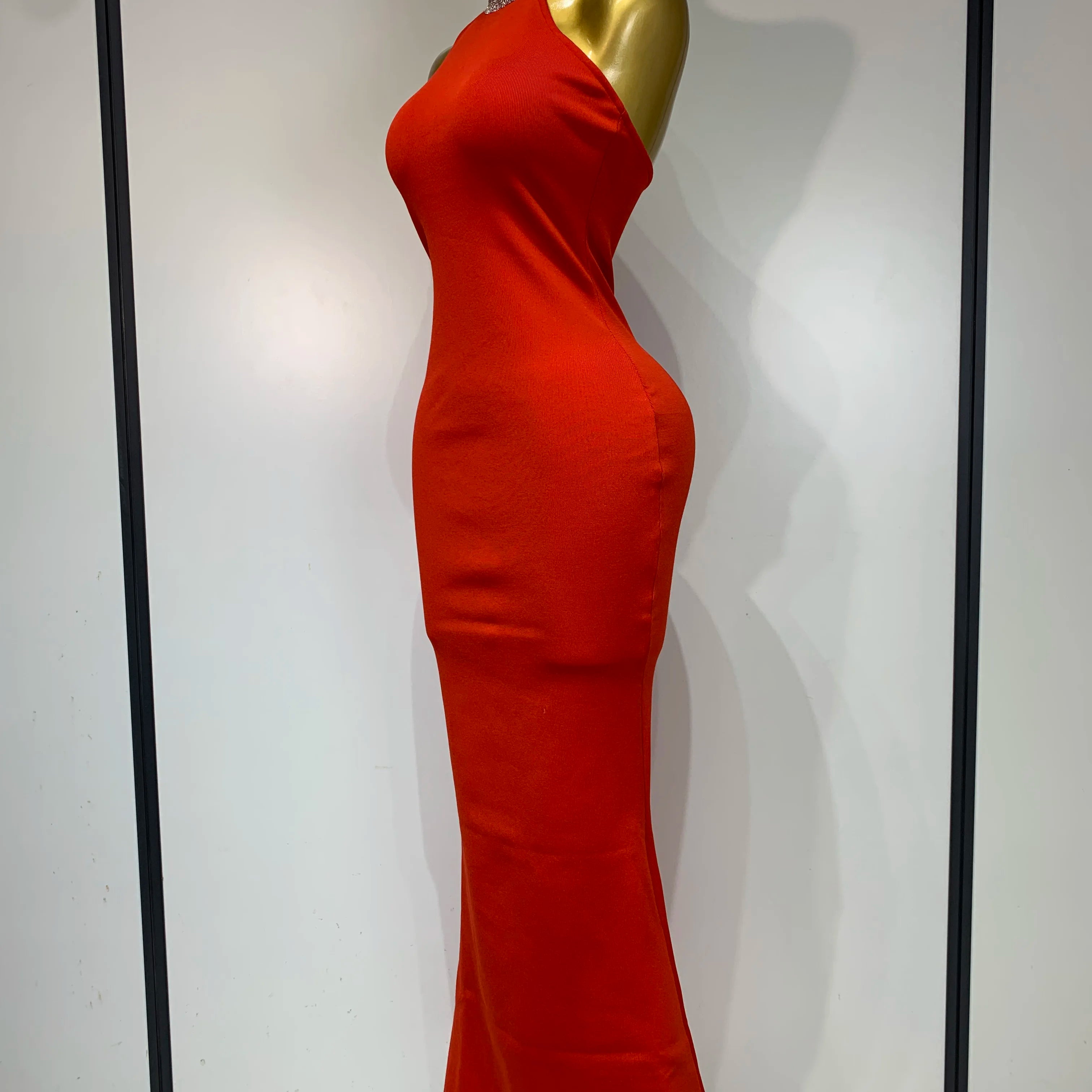 Luxury Birthday Bandage Dress Women 2025 Elegant Red Halter Backless Celebrity Evening Party Wedding Gowns Club Gala Dresses
