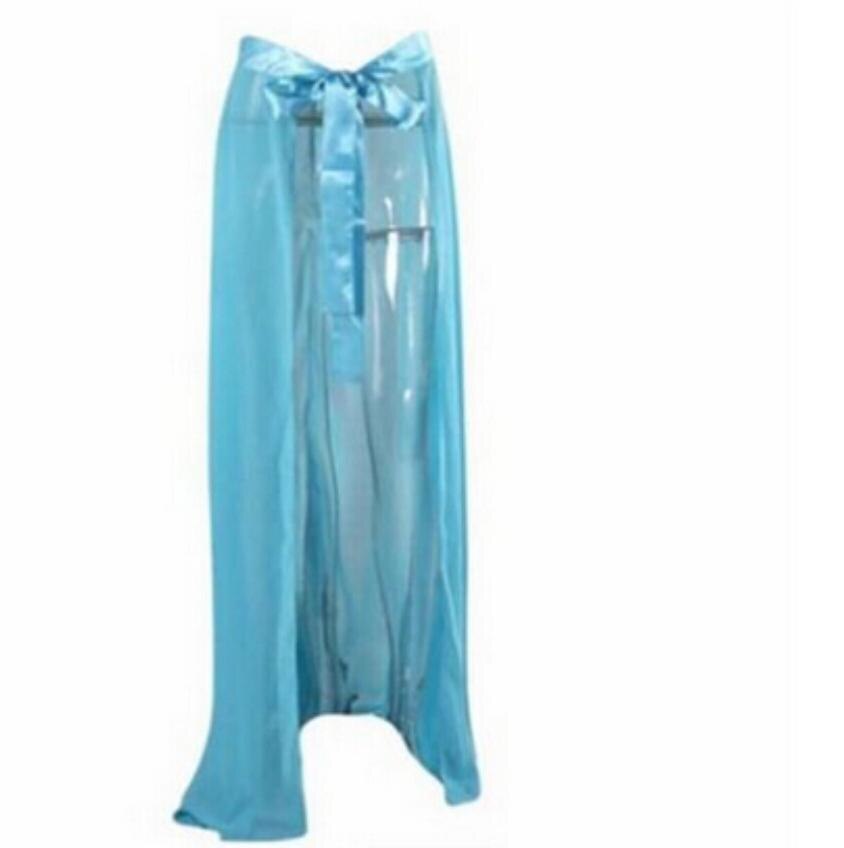 Summer Sexy Bikini Cover Up Swimwear Sheer Beach Maxi Wrap Bandage Split Skirt Sarong Pareo Casual Cover-up Beachwear Blue One Size