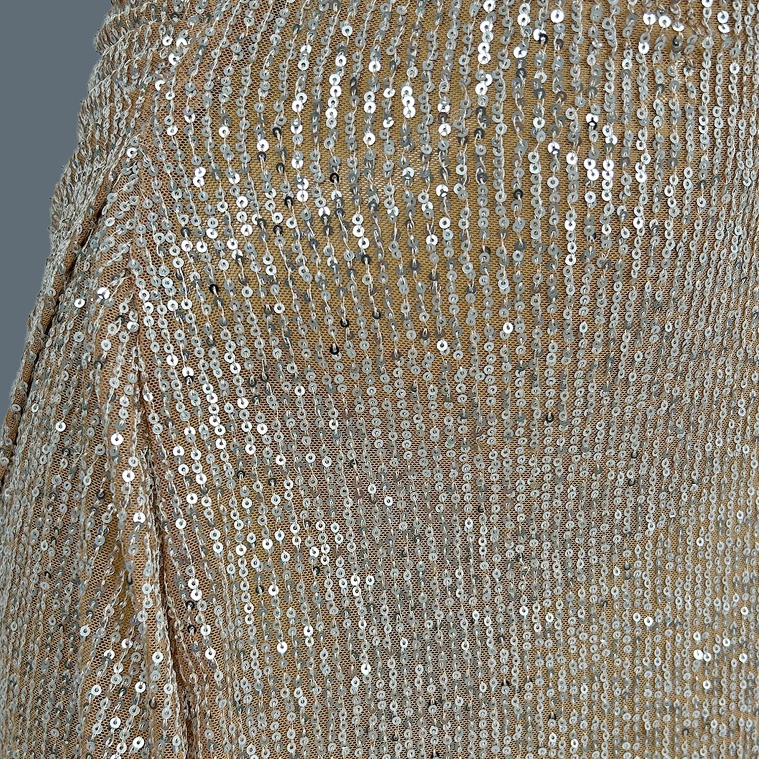 Glitter 2-Pieces Cocktail Dress Luxury 2024 Shining Silver Sequins Top Long Skirt Outfits Set Stage Celebrate Outfit Liangpi