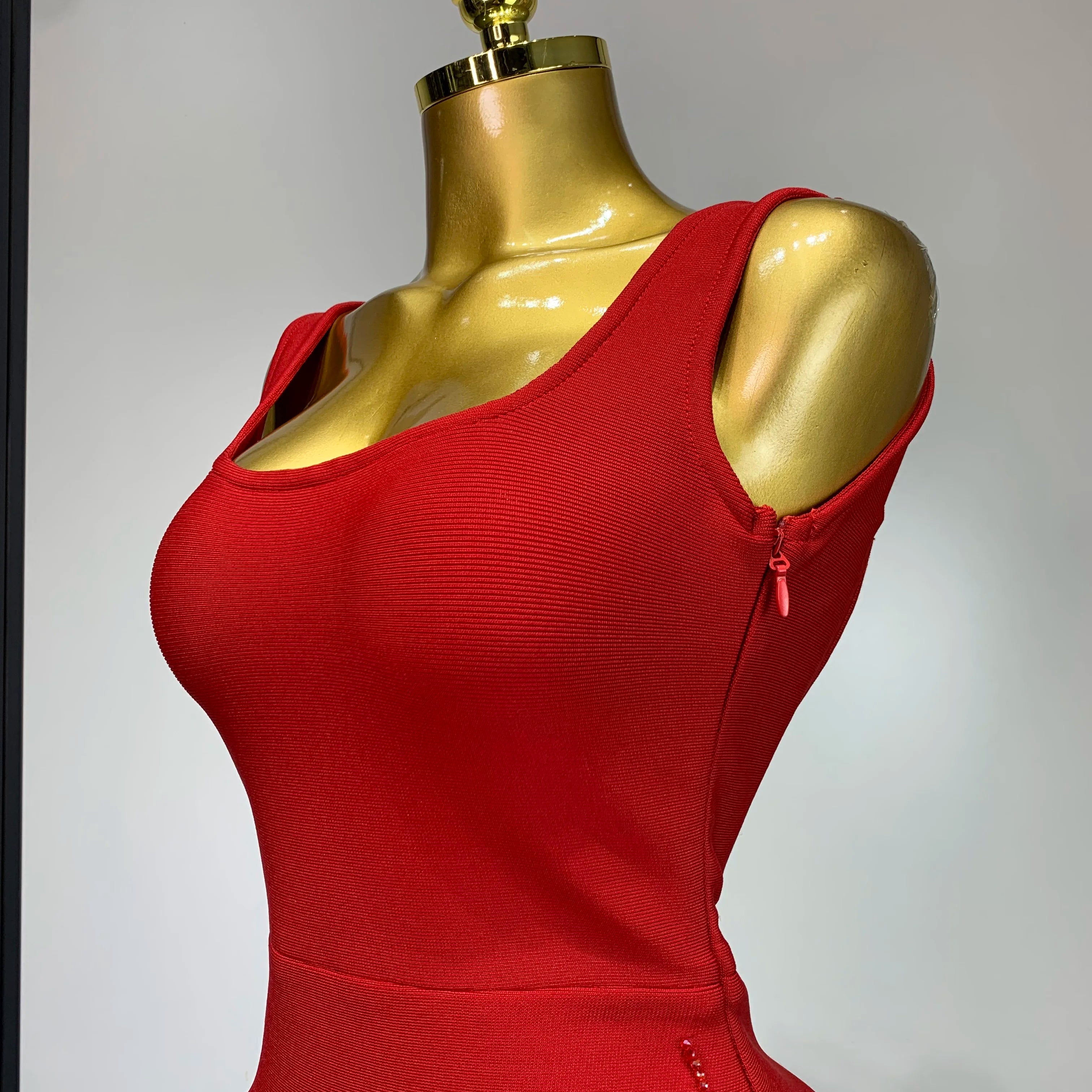 Women Sexy Sleeveless Bandage Dresses Fashion Beading Tassel Clothes Club Evening Party Birthday Elegant Bodycon Dresses