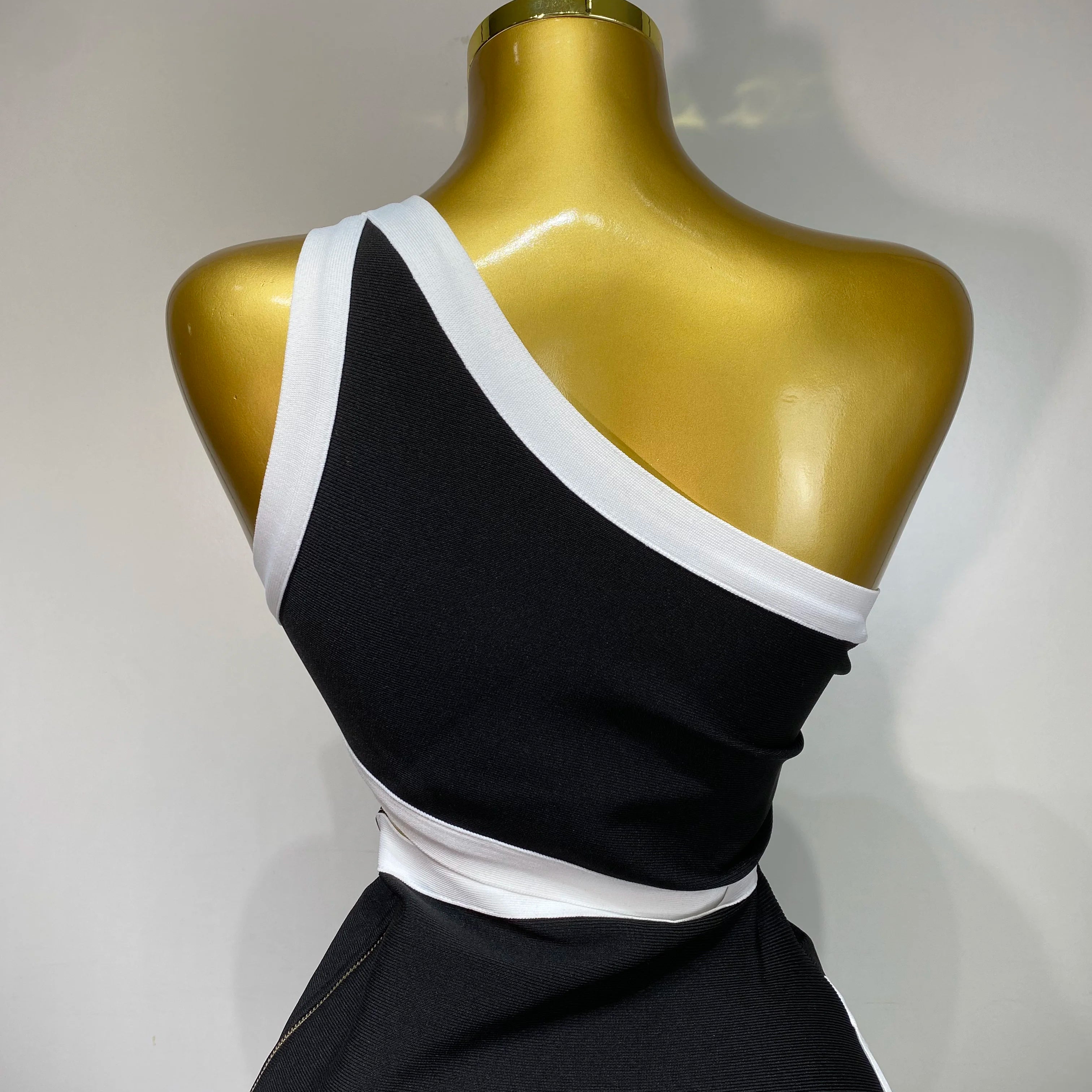 Women Celebrity Sexy One Shoulder Cut Out Split Maxi Long Bodycon Bandage Dress 2025 Elegant Evening Club Birthday Party Dress