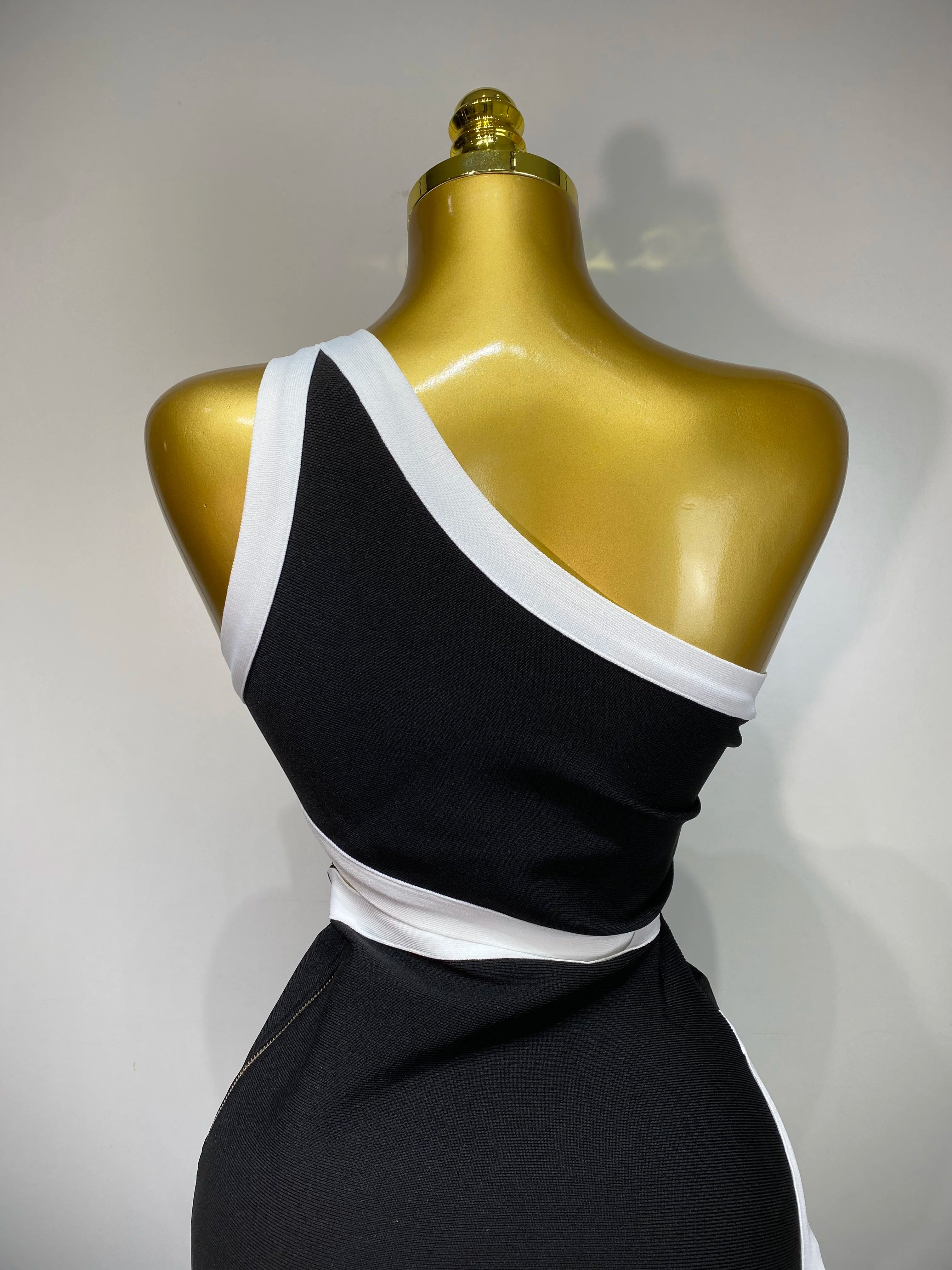 Women Celebrity Sexy One Shoulder Cut Out Split Maxi Long Bodycon Bandage Dress 2025 Elegant Evening Club Birthday Party Dress