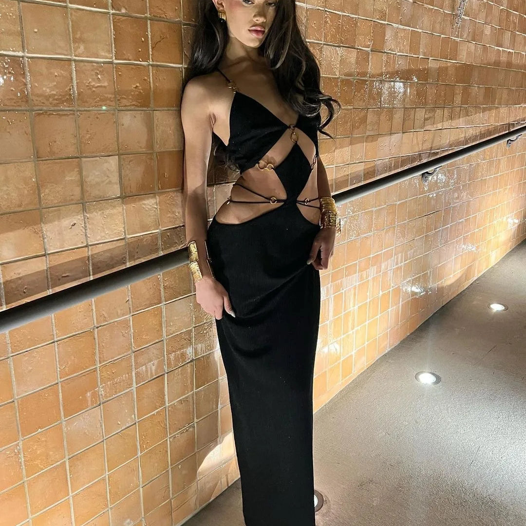 STOCK Stylish Luxury Diamonds Woman Bandage Set Sexy Hollow Out Short Top And Mermaid Long Skirt 2 Pieces Evening Party Vestido