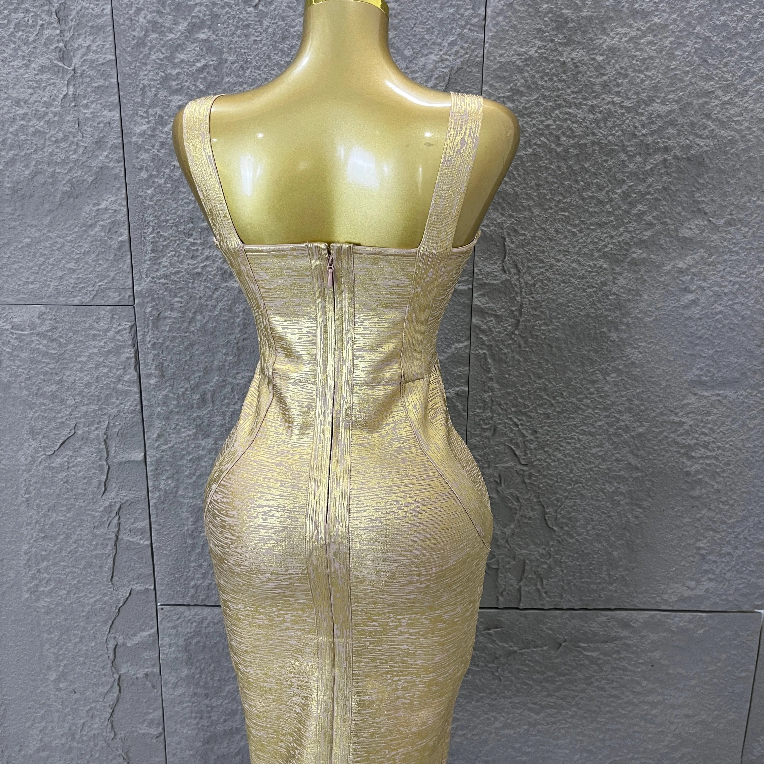 Elegant Sweetheart Neck Bandage Dress Crisscross Bust Slim Fit Midi Evening Banquet Formal Dinner Wedding Guest Cocktail Outfit