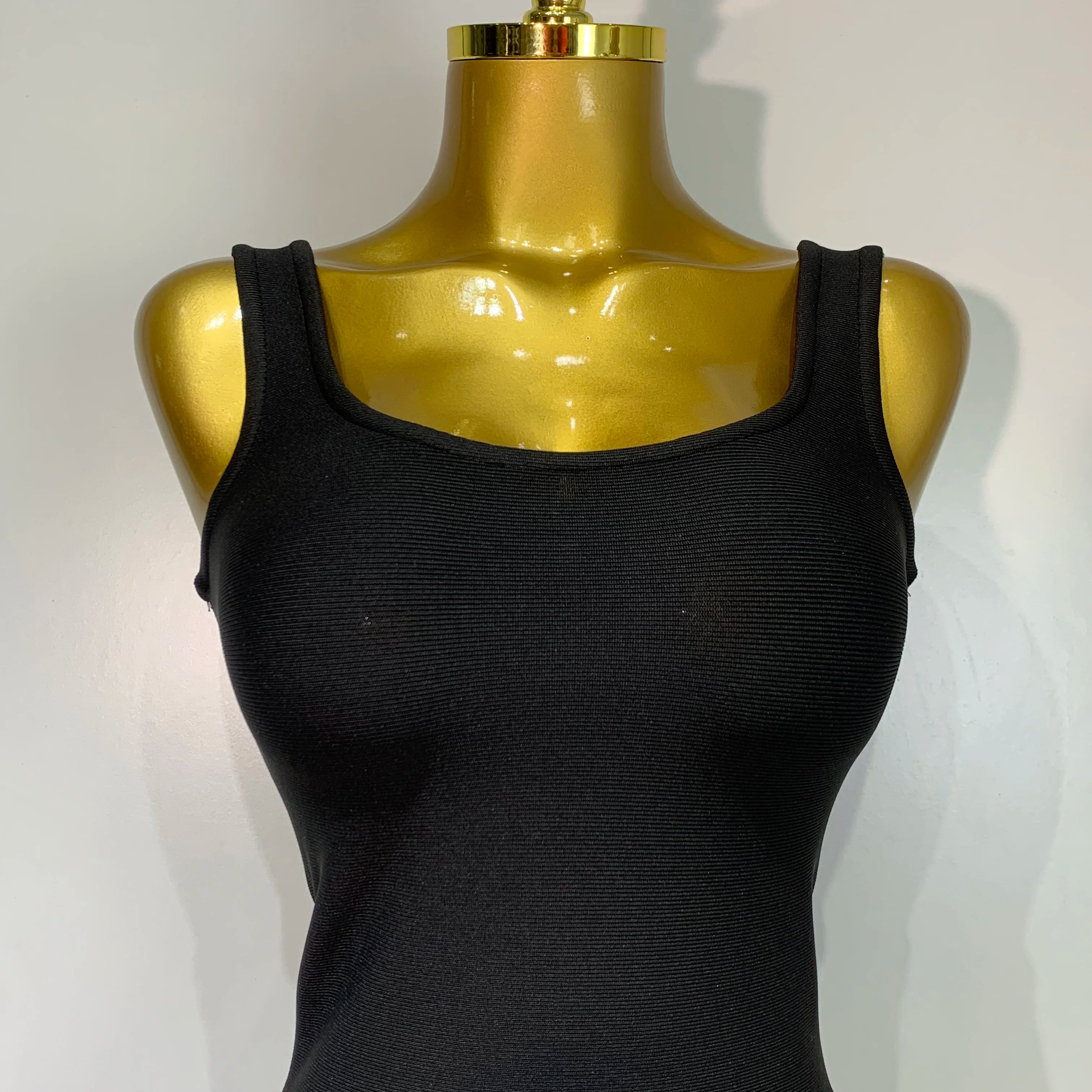 Women Formal Party Spaghetti Strap Bodycon Black Ruffle Sleeveless Bandage Dress Elegant Prom Gown Club Evening Party Dresses