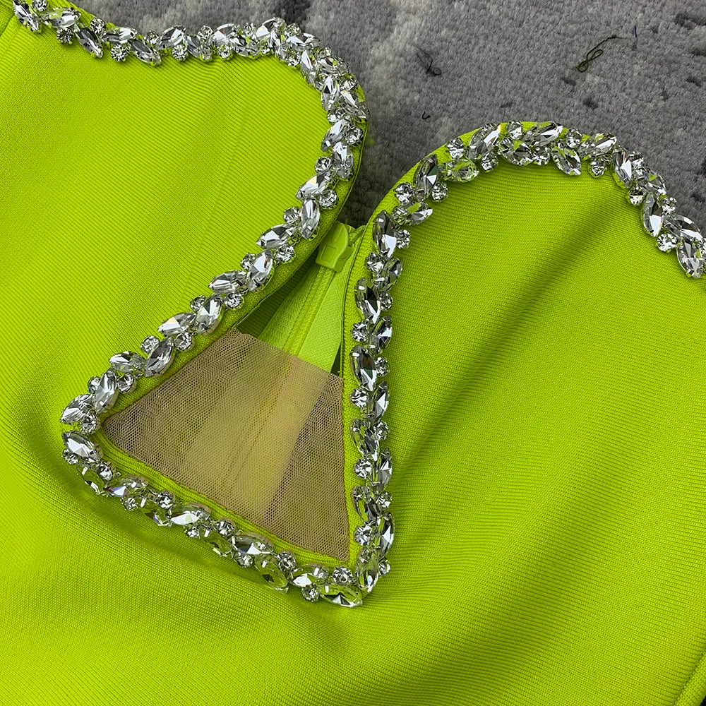 2023 Women Long Sleeve Sexy Off the Shoulder Shinning Crystal Bodycon Long Bandage Dress Elegant Evening Party Dress