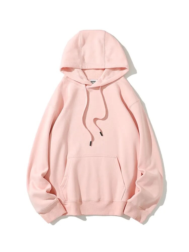 Streamgirl Winter Warm Fleece Hoodies For Women Green White Loose Sweatshirts With Hoodie Pink Pullover Hoodies Women Velvet Top Pink