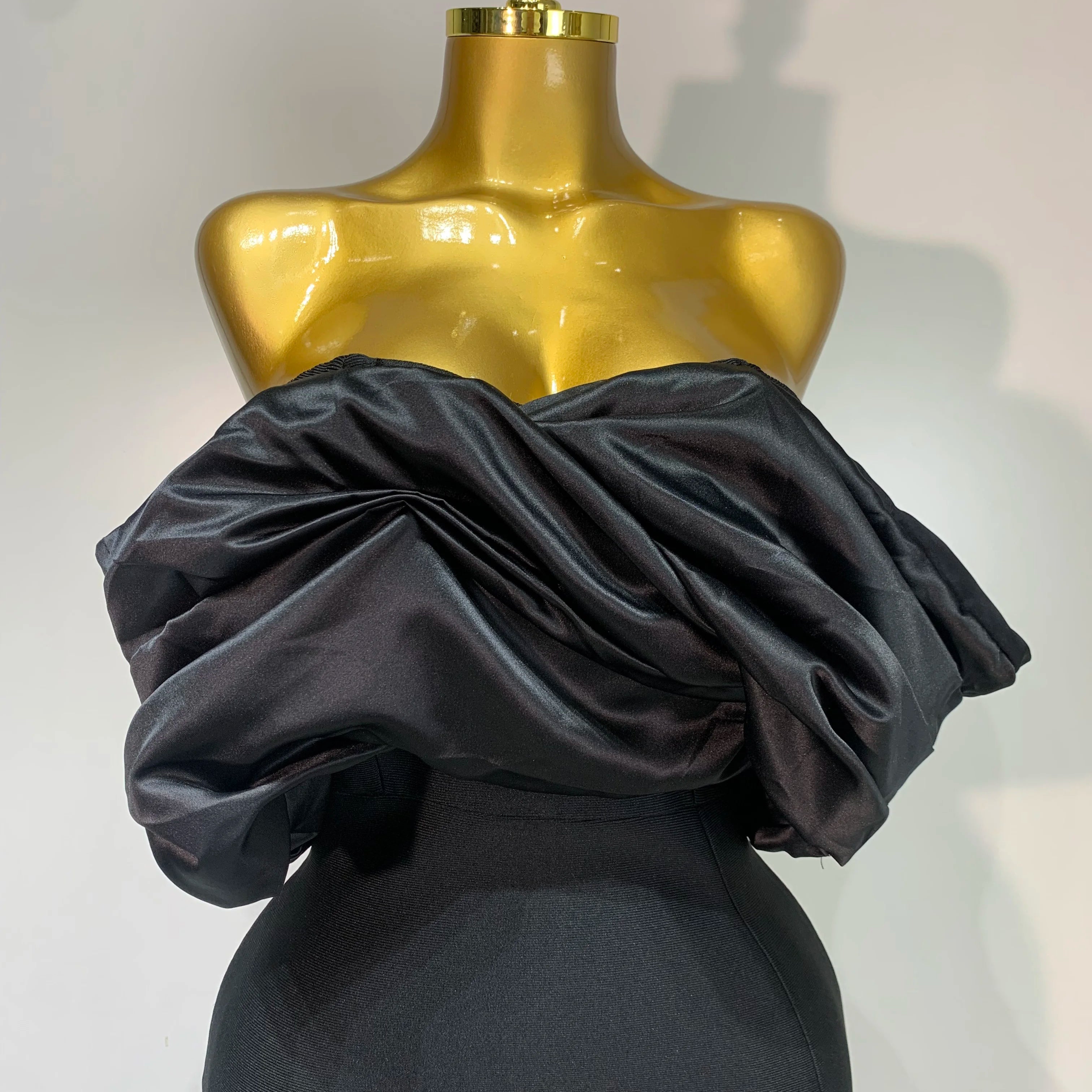 Women Sexy Off Shoulder Satin Patchwork Ruched Bodycon Bandage Dress Elegant wedding Guest Dress Evening Party Birthday Dress