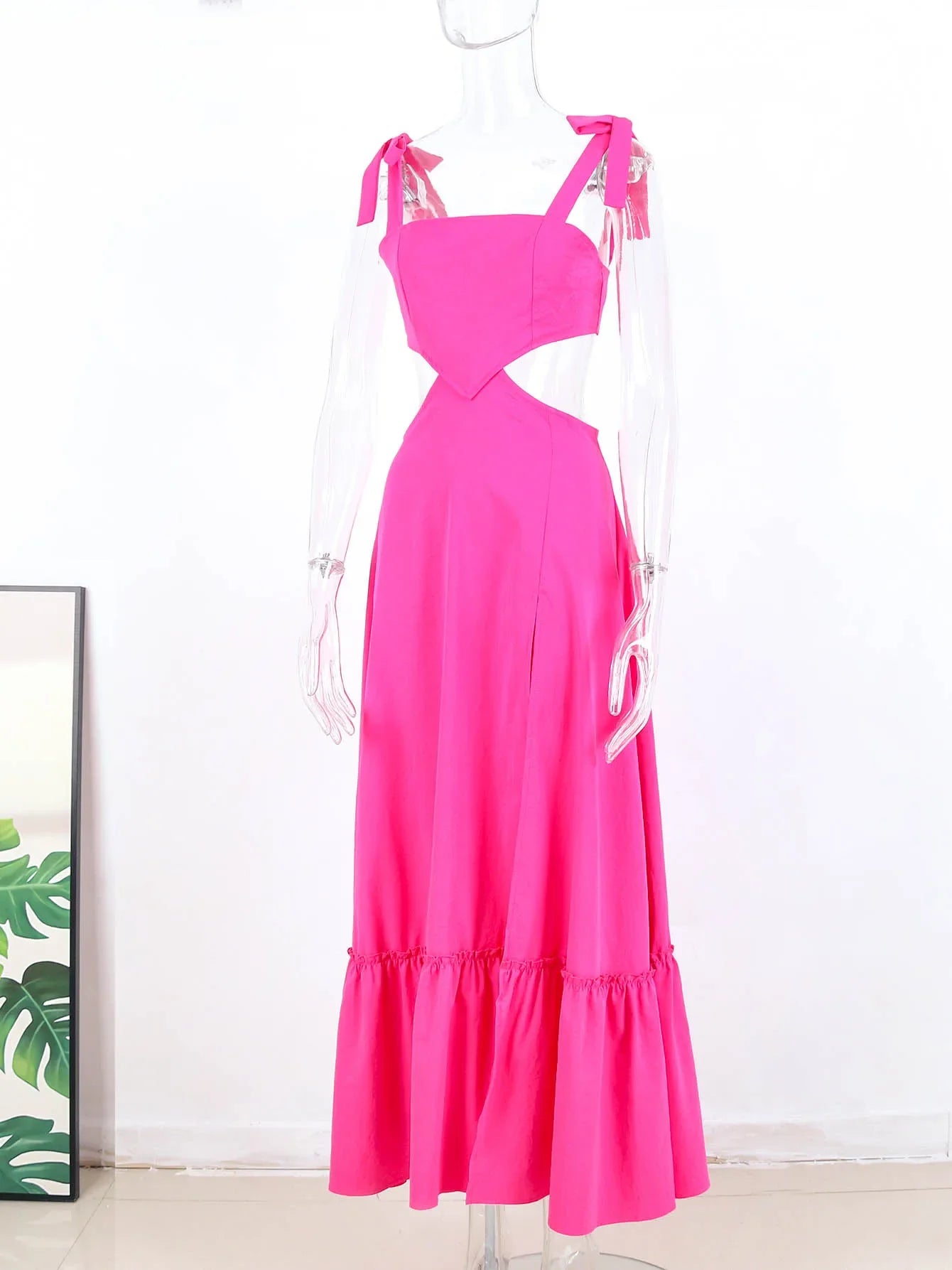 Womens Dresses Summer Sexy Tank Top Woman Clothing Beach Dress Robe Casual Elegant And Pretty Women's Dresses Rose Red