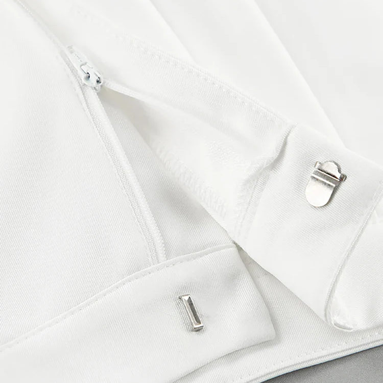 Mnealways18 White Satin High Waist Pants Elegant Women Floor-Length Pleated Trousers Casual Office Ladies Thin Baggy Pants 2024