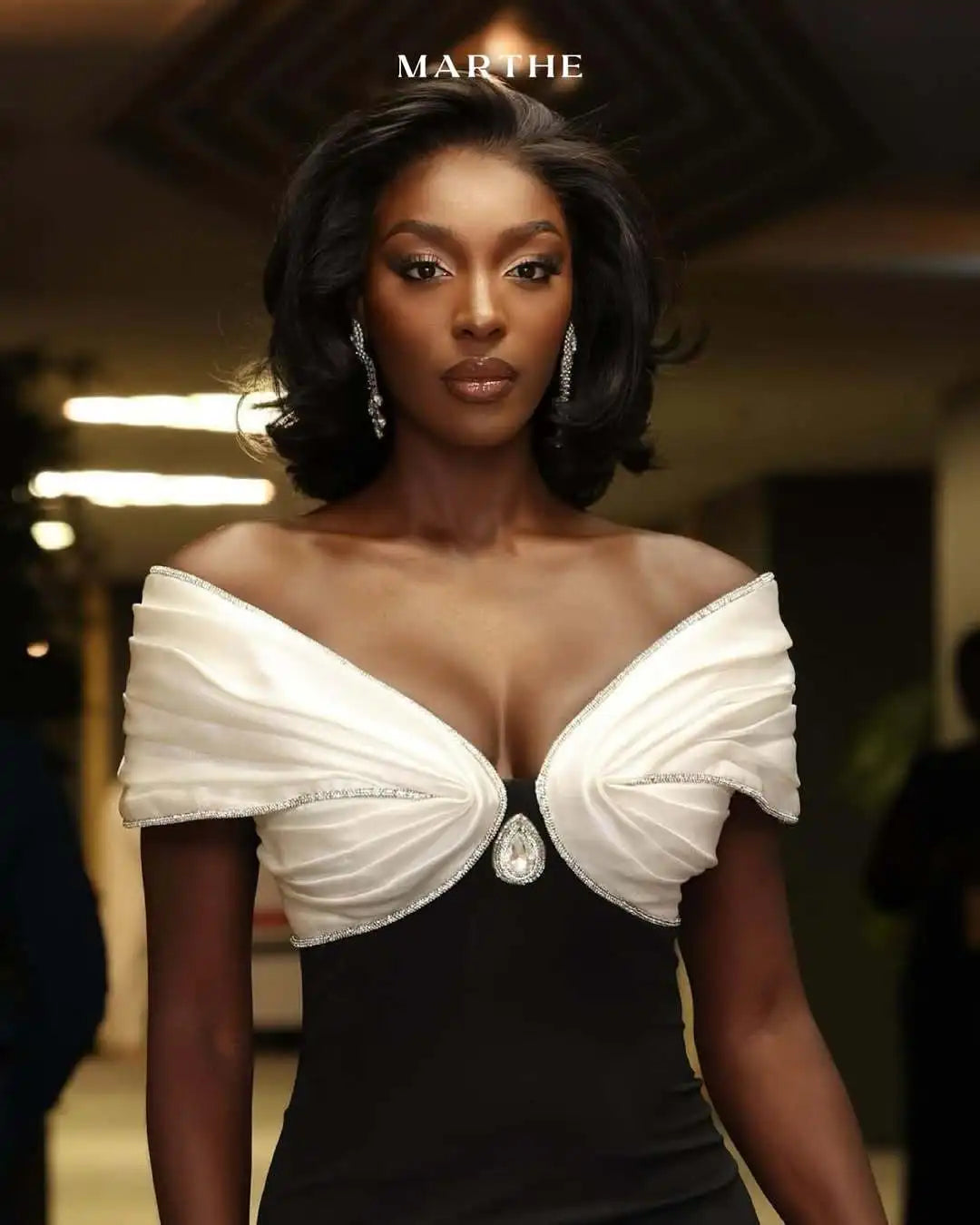 Women Sexy Strapless Puff Sleeve Off the Shoulder Bodycon Long Bandage Dress Cocktail Fashion Celebrate Evening Wear