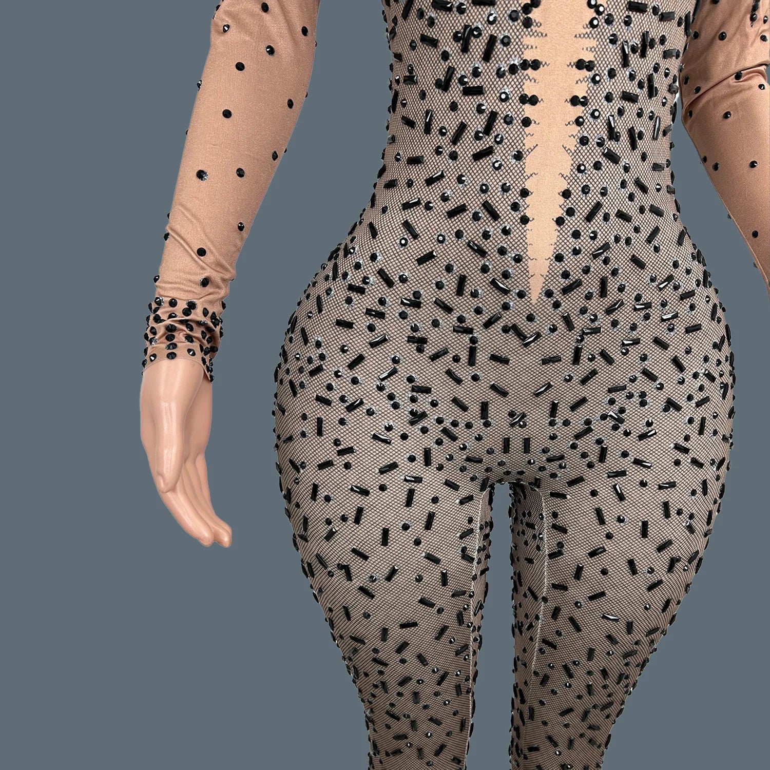 Spandex Elastic Tight Fitting Jumpsuit Nightclub Bar Party Stage Drag Queen Performer Wear Festival Celebrate Sexy Outfit Heici