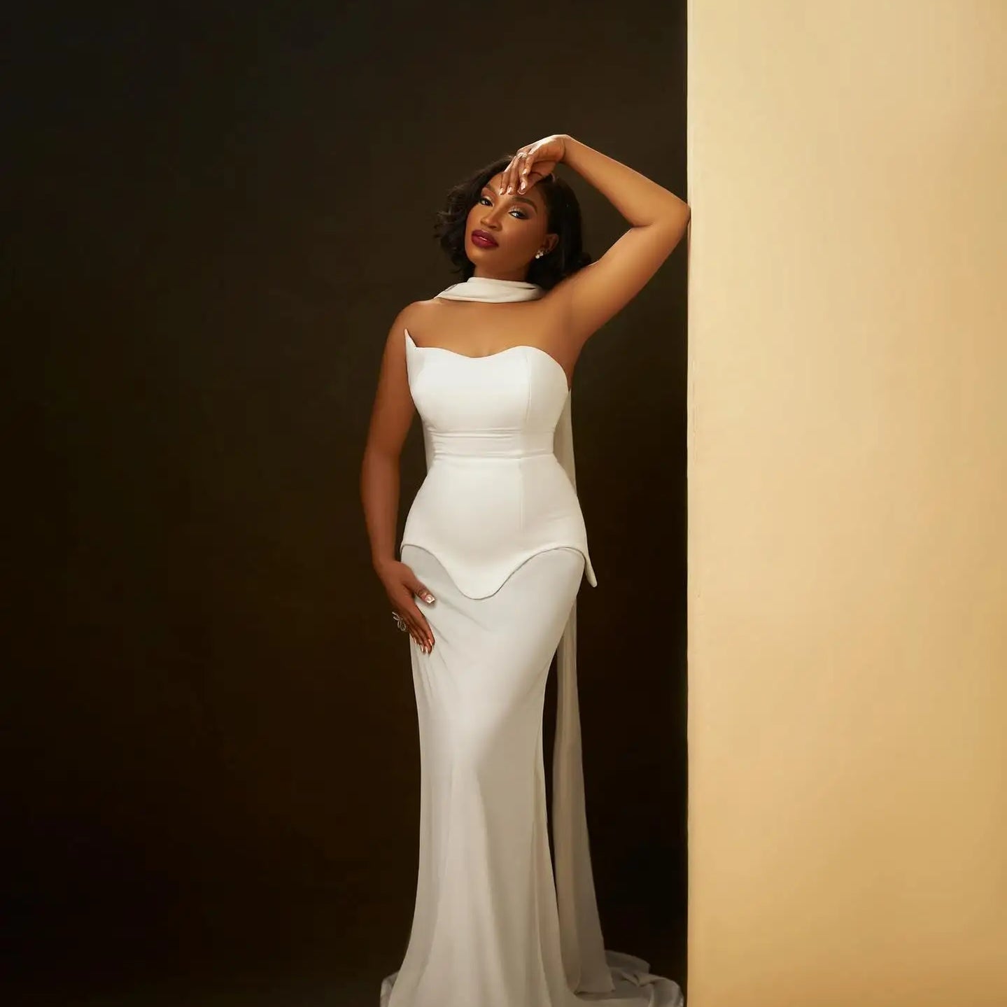 Black White Color Women Sexy Strapless Fashion Bandage Bodycon Long Dress Celebrity Red Carpet Evening Party Dress Vestido