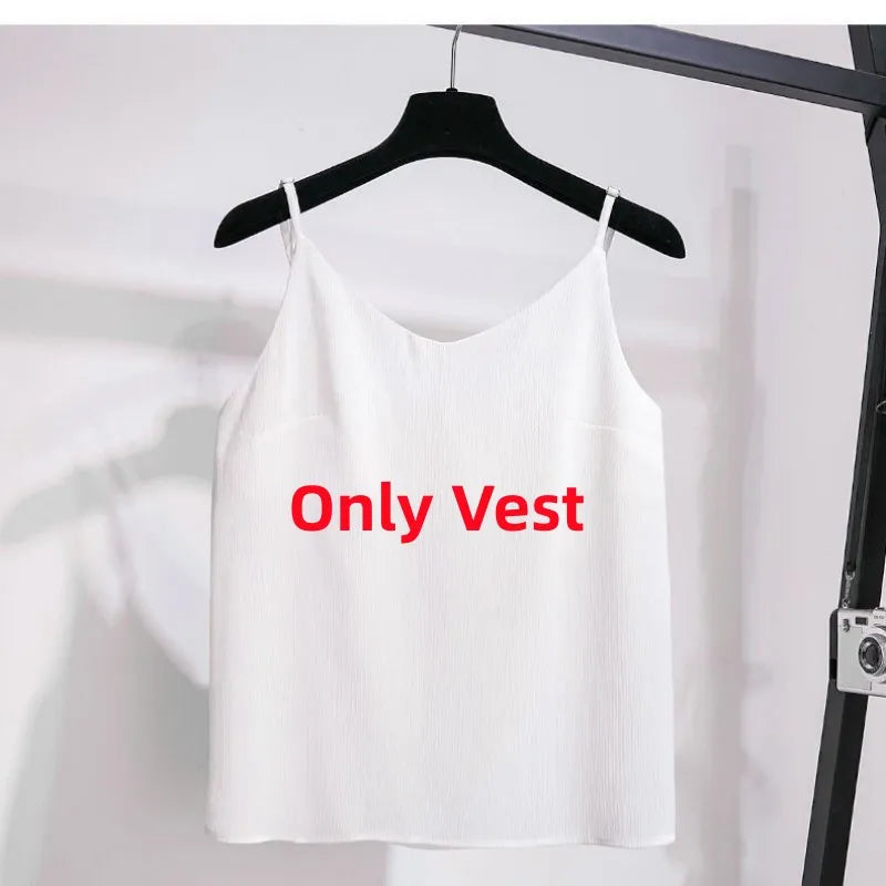 Women's Autumn Tracksuit Suit Korean Elegant Casual Short Long Sleeve Sweater+Vest+Spoort Pants 3 Piece 2024 New Matching Set Only Vest