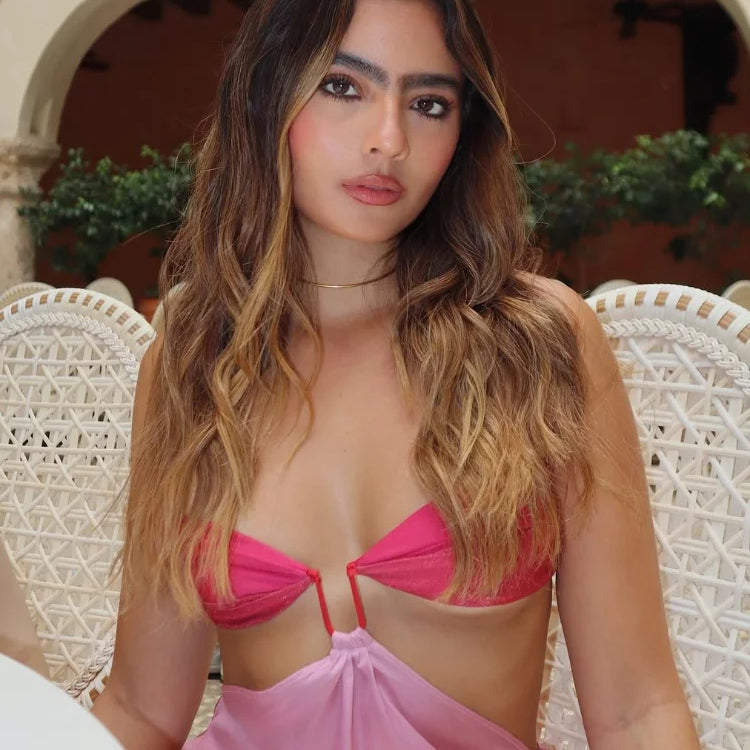 Fashion Gradient Hollow Out Long Dress Women Elegant Cut Out Satin Off Shoulder Dresses New Summer Lady High Street Party Robes