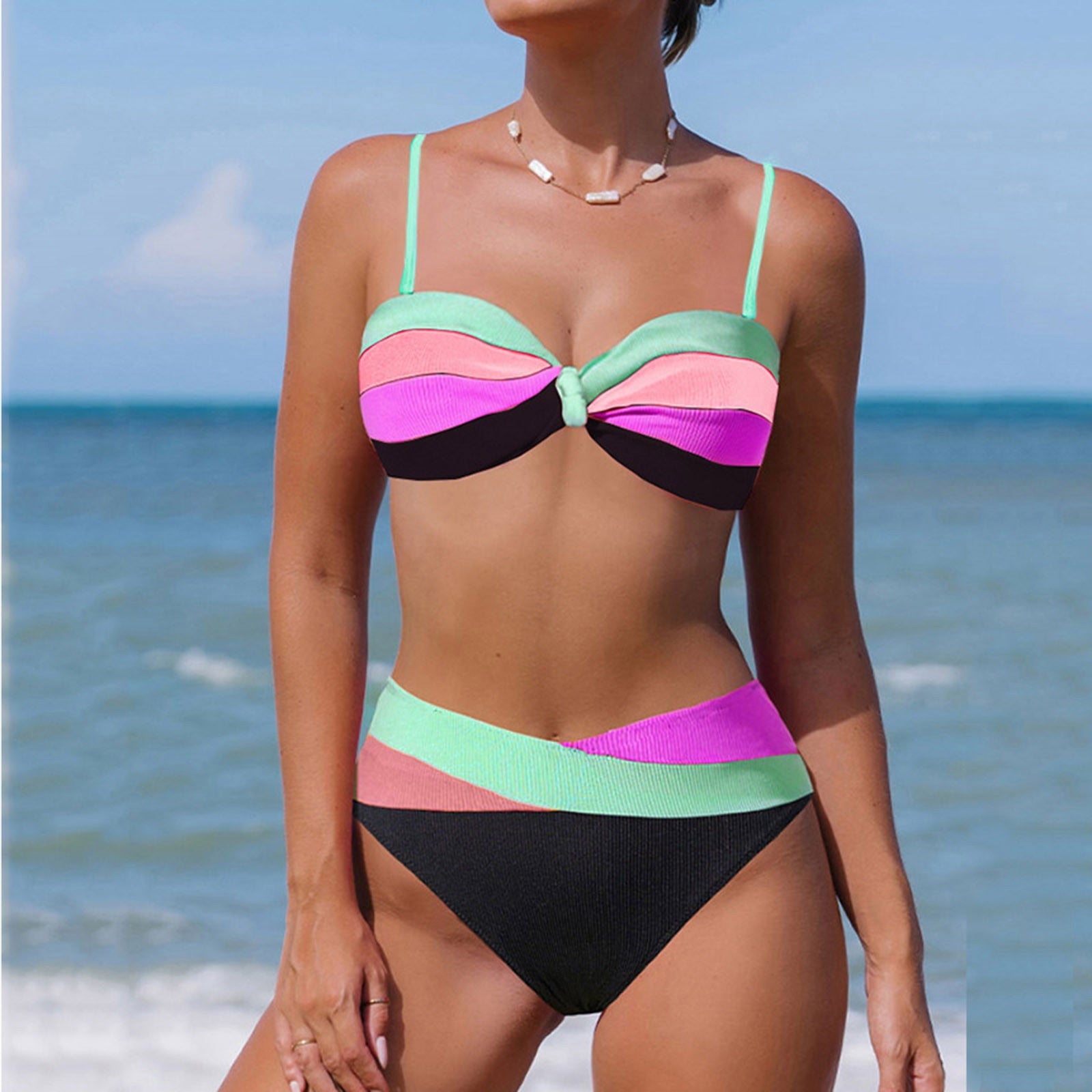 Swimsuit Girls Bikini String Bikini Panties for Pink