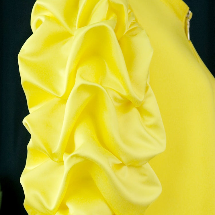 Trendy Fall Winter 2024 Mini Shift Dress Women High Neck Puff Sleeve Zipper Tunic Dress Retro Vintage Party Club Events Wear 4XL