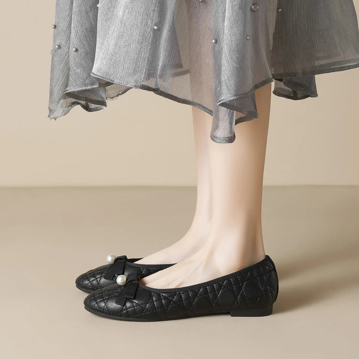 New spring women's outdoor shoes Round toe design Black Mary Jane shoes Ladies casual flat shoes Work shoes Boat shoes 41-43