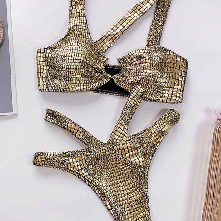 Vigorashely Bandage Swimwear Sexy Snake Bikini 2024