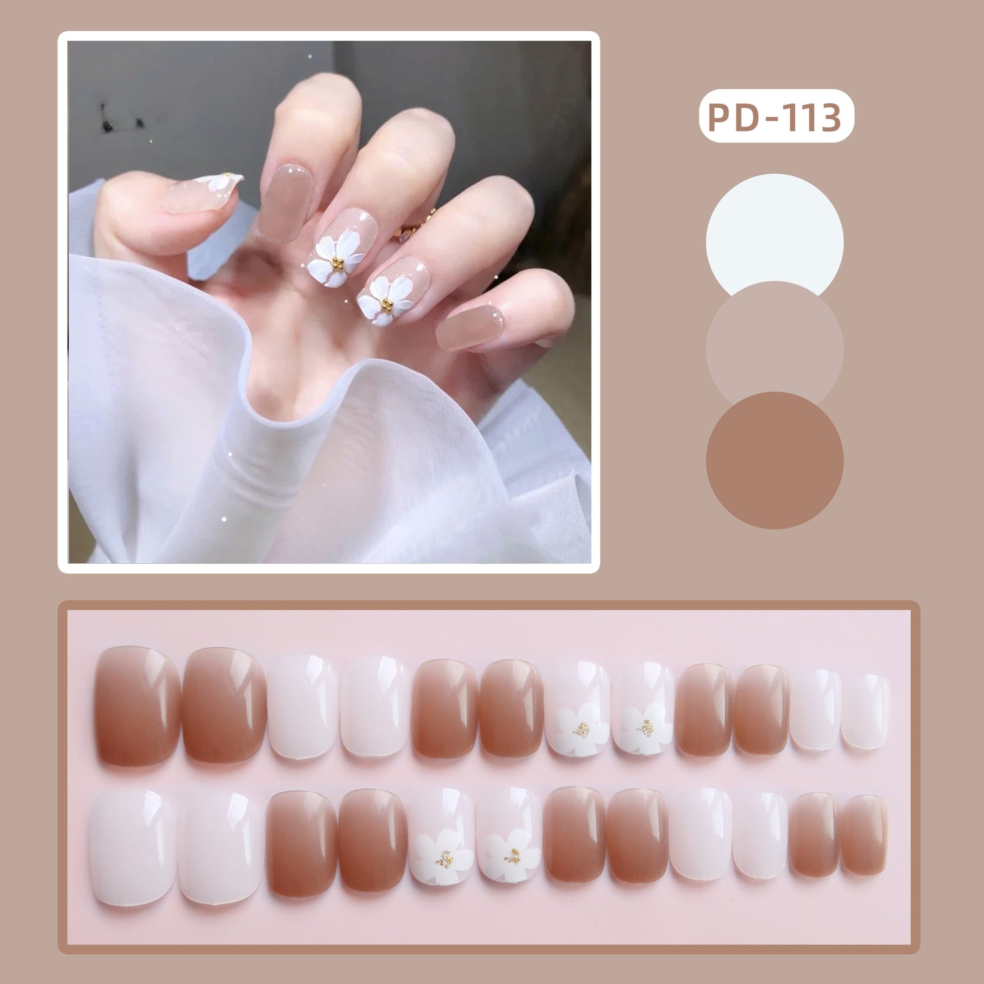 24pcs Lemon Short Wear Tips Nail False Patch Press on Nails Supplies for Professionals Artifical Fake Nails Faux Ongles Uñas PD-113-Fake Nails Ar