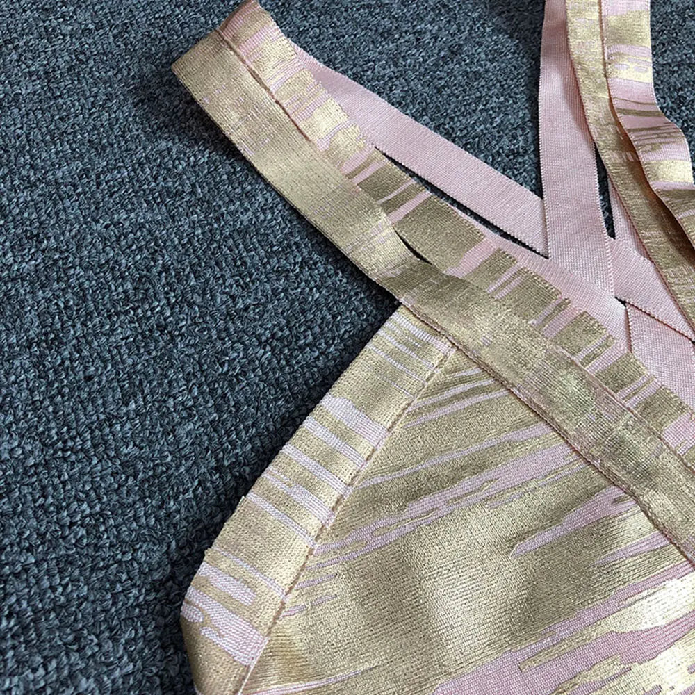 2024 Sexy Women's Coated Bandage Dress Camisole Deep V-neck Sleeveless Bodycon Mini Dresses Cocktail Evening Party Vestidos