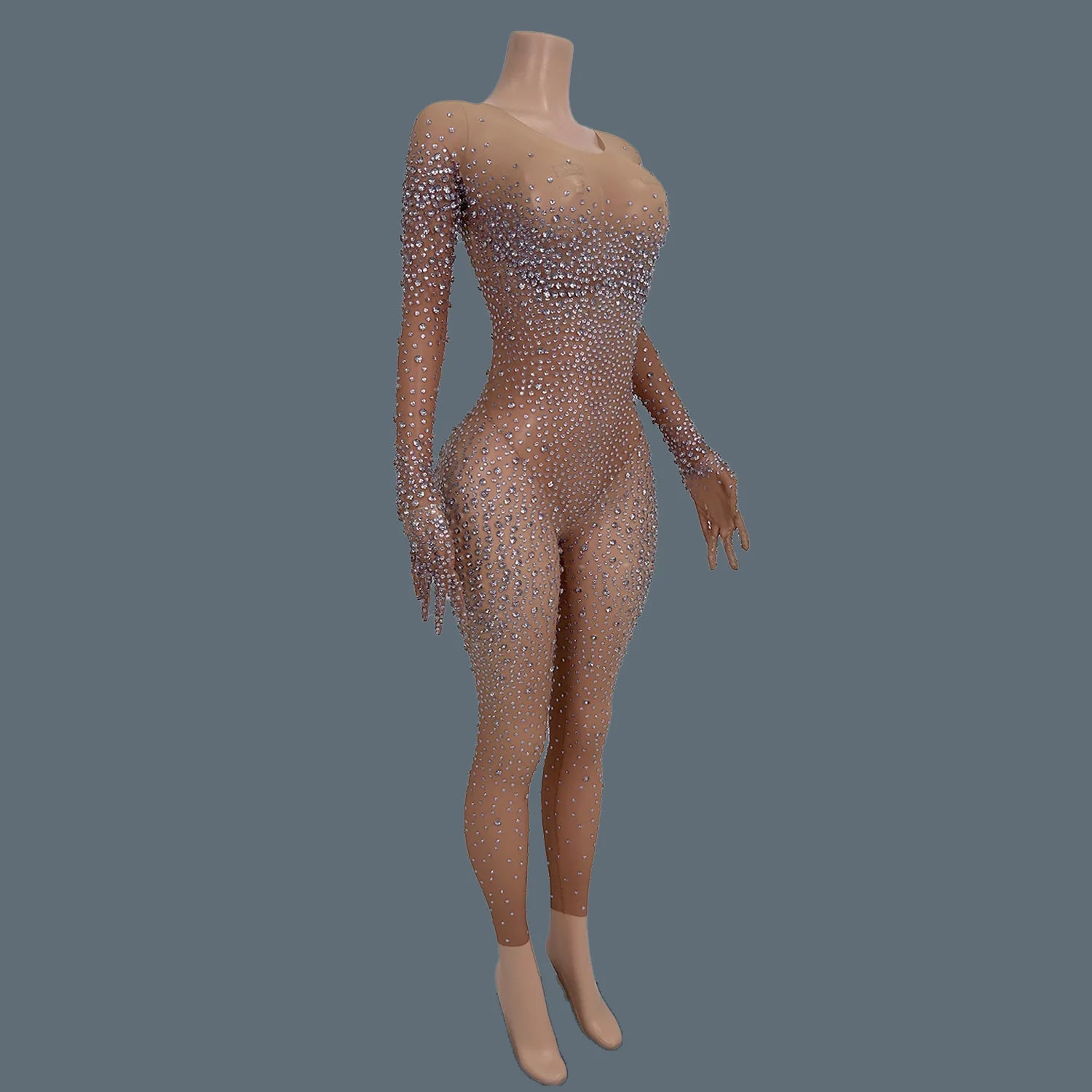 High Street Rhinestones Jumpsuit for Women Luxury Performance Dance Costume Sexy Celebrate Nightclub Party Outfit Tiaotiaotang