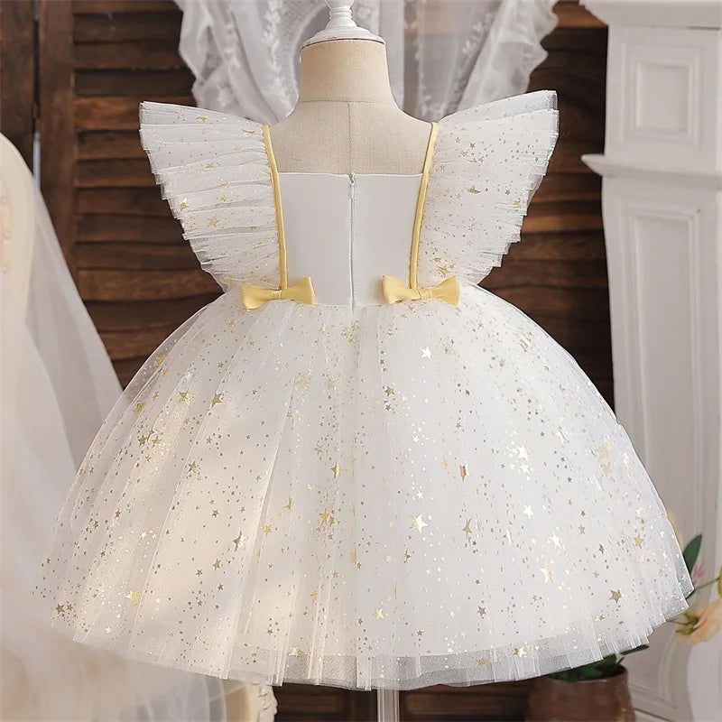 Princess tutu Kids Dresses For Girls Clothes Tulle Children New Year Carnival Dress Birthday Wedding Party Prom Costume 1-5Yrs