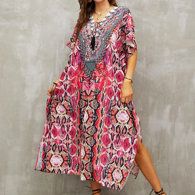 Plus Size Beach Cover Up Robe Plage Pareo Long Dress Summer Beachwear Swimsuit Cover Up Tunic For Beach Kaftan Dress Color 22 One Size