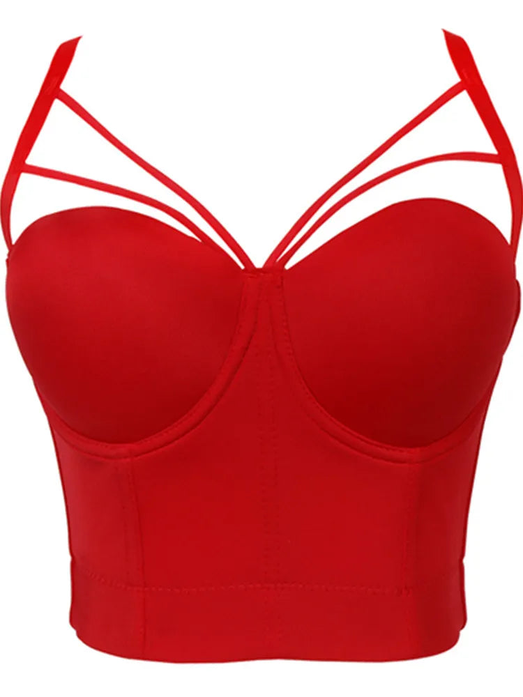 5 Colors Women Sexy Designer Summer V Neck Nude Black White Red Pink Cotton Camisole Tops Ladies Camis Crop Tops Red