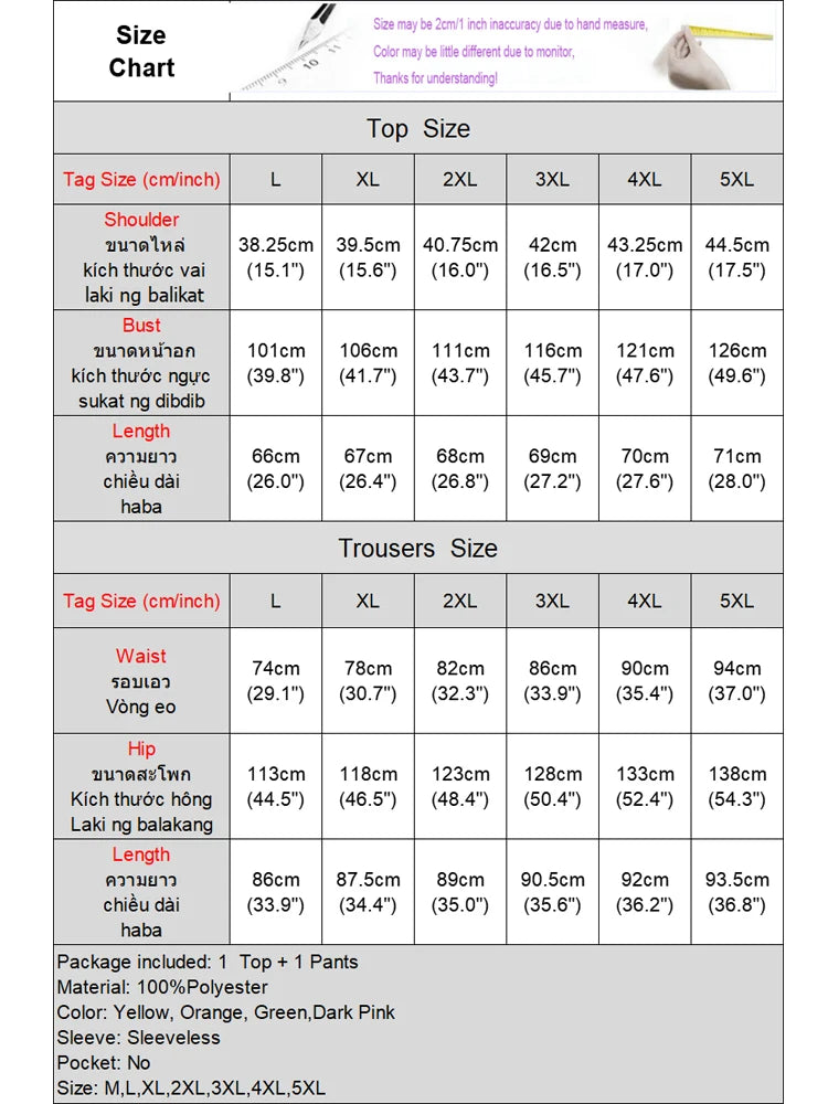 Plus Size 5XL VONDA Women Pant Sets Vintage Printed Sleeveless Satin Silk Tops and Elastic Waist Wide Leg Pants Sets 2pcs