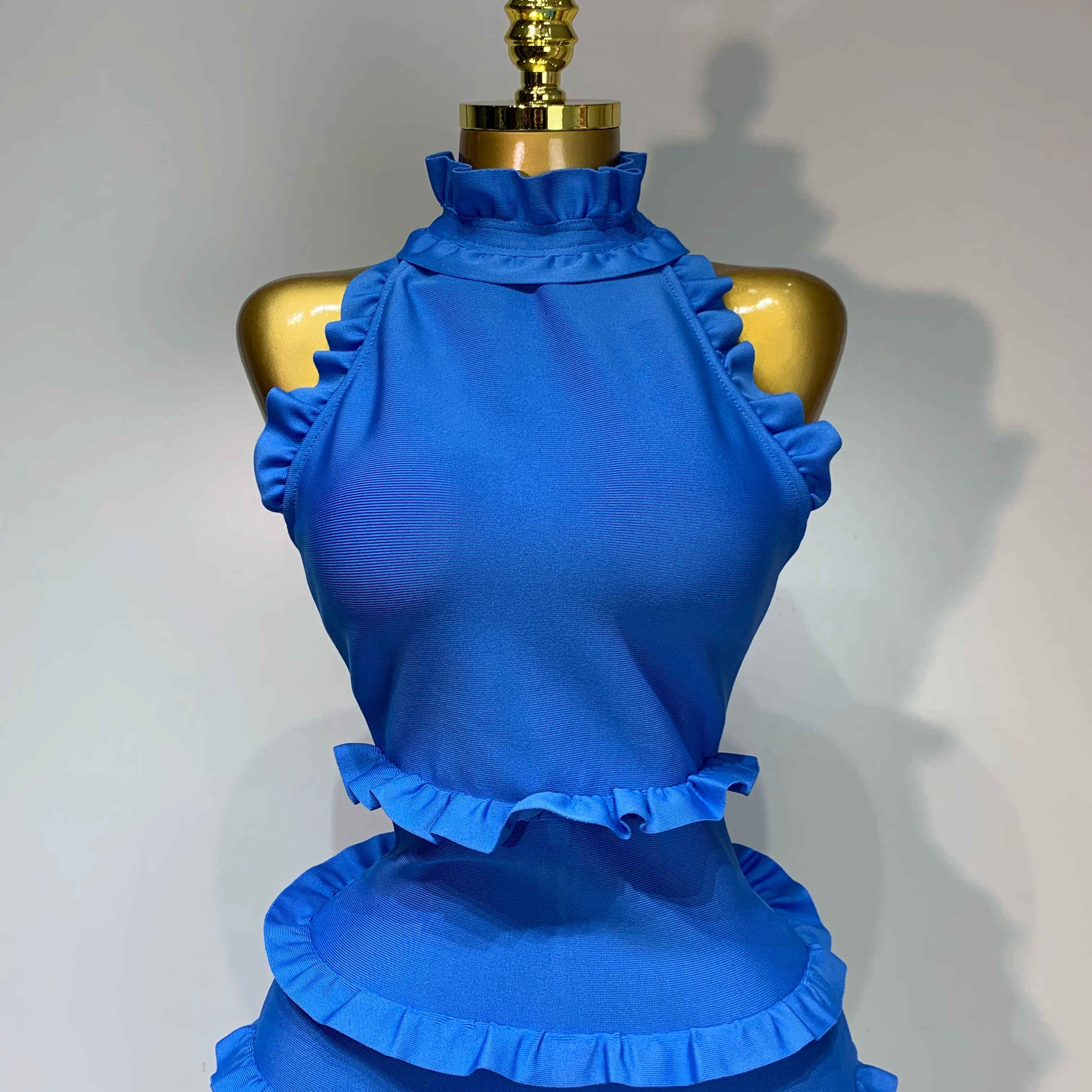 Women Sexy Backless Ruffles Bodycon Bandage Mermaid Dress 2025 Celebrate Evening Party Luxury Birthday Wedding Guest Dress