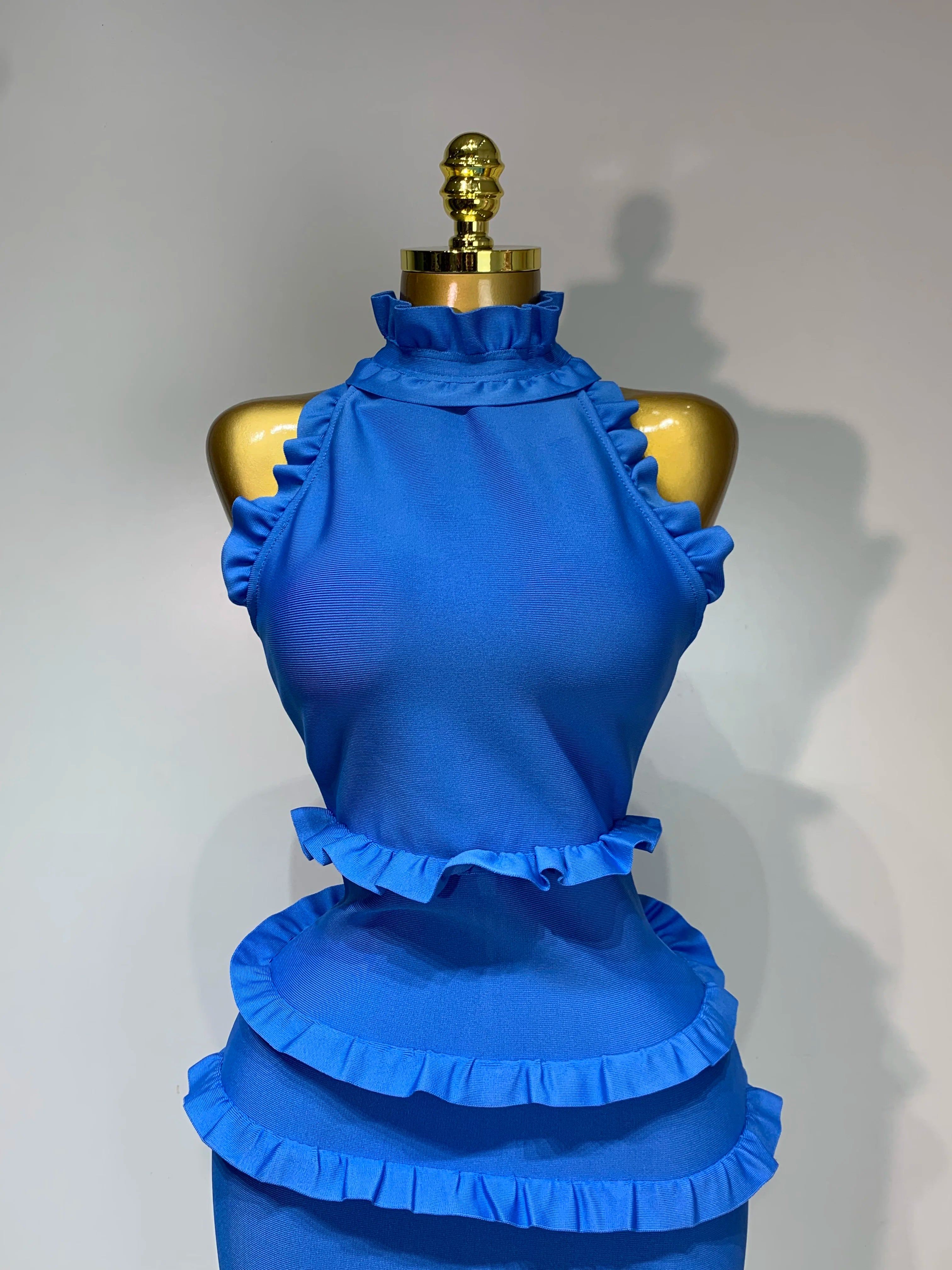 Women Sexy Backless Ruffles Bodycon Bandage Mermaid Dress 2025 Celebrate Evening Party Luxury Birthday Wedding Guest Dress