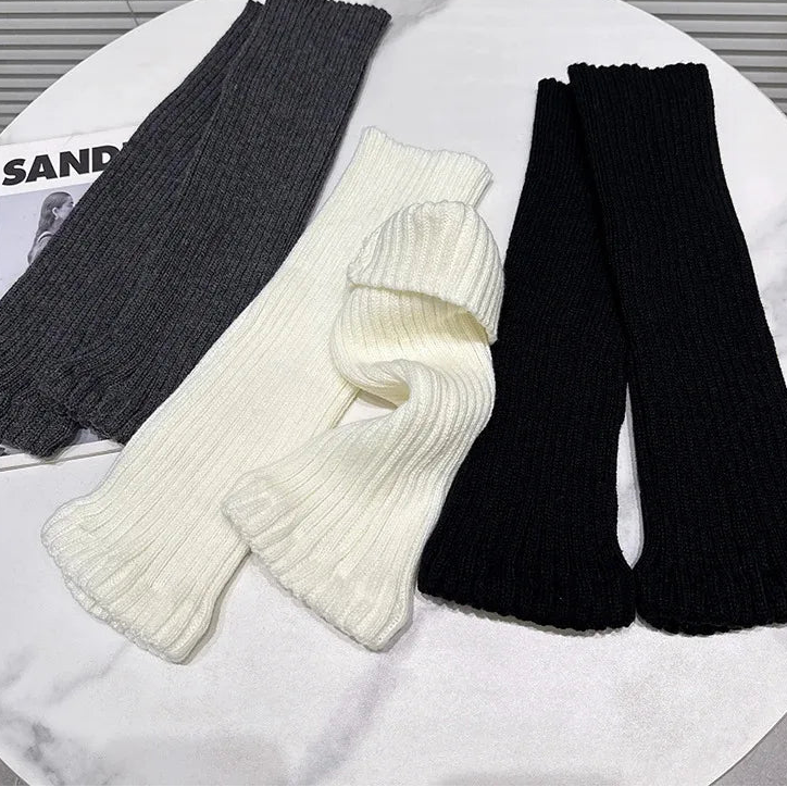 Winter New Fashion Sweet Solid Color Thick Knitted Calf Socks For Women Versatile Stretch Female 11A07716