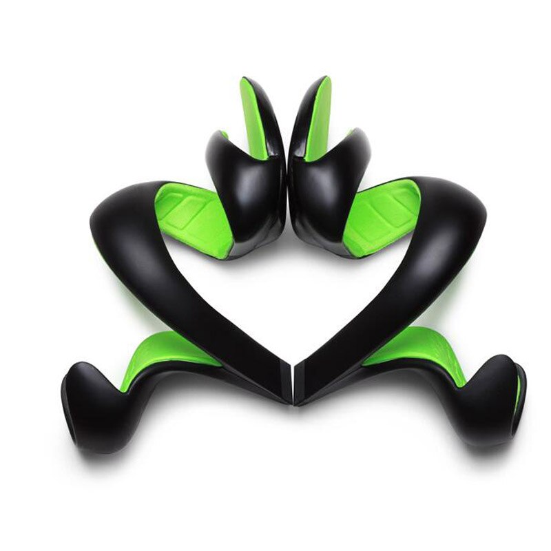 Women Open The Toe Cut Out Strange 9CM High Heels Gladiator Sandals Fashion Sexy Bling Snake Shape Bottomless Shoes BLACK