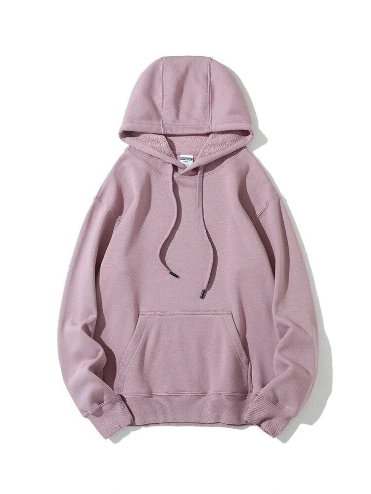 Streamgirl Winter Warm Fleece Hoodies For Women Green White Loose Sweatshirts With Hoodie Pink Pullover Hoodies Women Velvet Top Taro purple