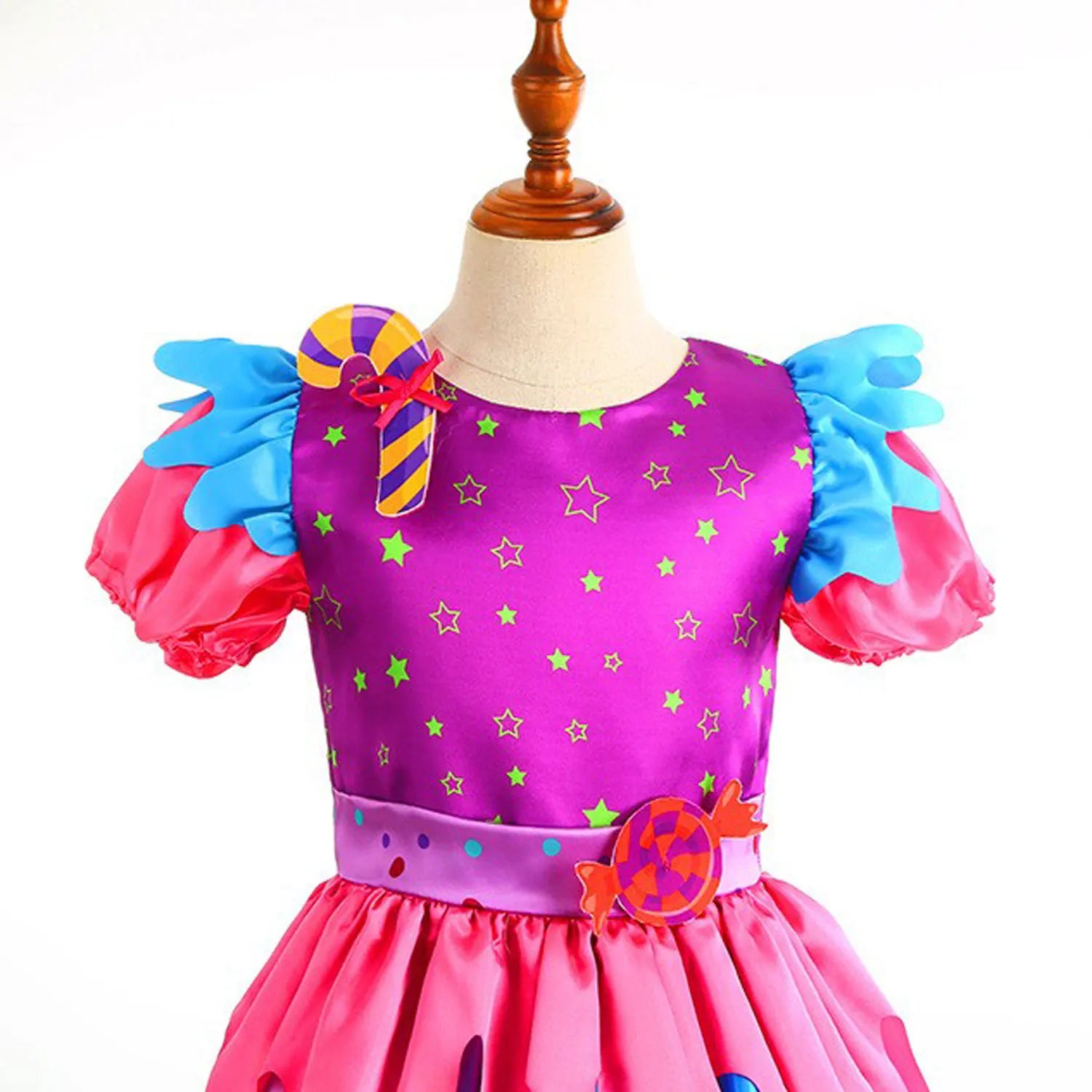Sweet Lollipop Candy Girl Dress Carnival Party Little Kids Birthday Costume Fancy Rainbow Tutu Children Wedding Clothes