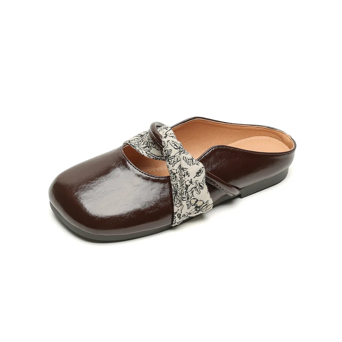 New spring women's outdoor shoes Mules Slippers Ladies' casual flat shoes Work shoes Boat shoes Large sizes 41-43 Chocolate