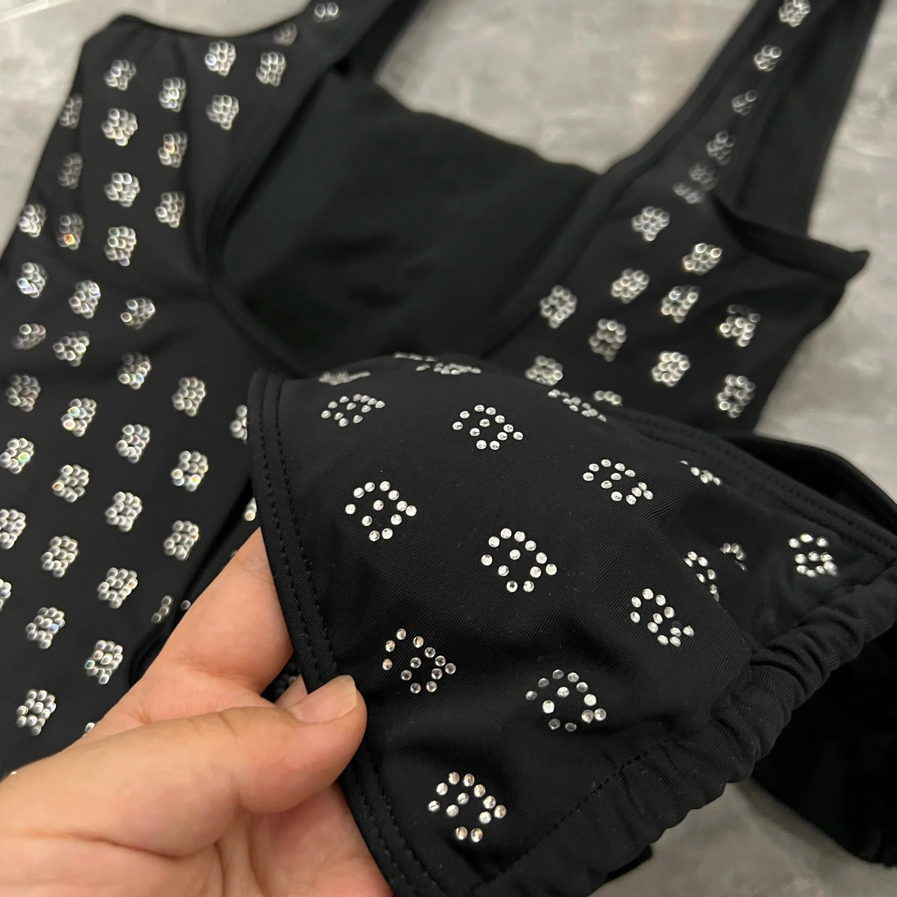 newest Fashion brand Women swimwears diamonds letters Swimwear Women swimsuits lady bikinis suits S M L XL