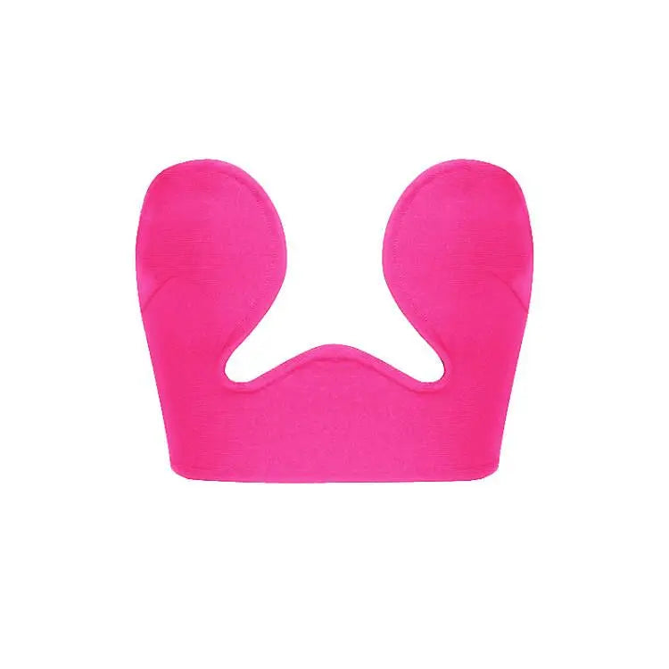 Hot Sale 10 Colors Women Sexy Strapless Bodycon Mini Tops Rayon Bandage Casual Fashion Nightclub Party Wear High Quality Rose Red