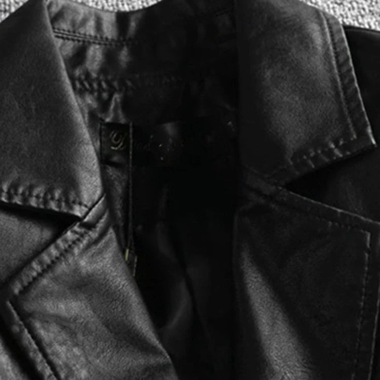 Spring Elegant Black Light Soft Faux Leather Blazer Long Sleeve Slim Fit Luxury Women Blazers and Jackets Fashion 2021