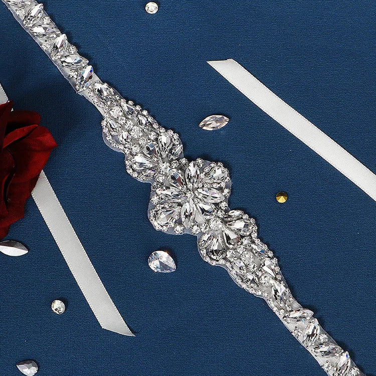 Newest Luxury Rhinestone Bridal Belt Bride Wedding Dress Accessories Party Prom Bridal Wedding Dress Belt For Women